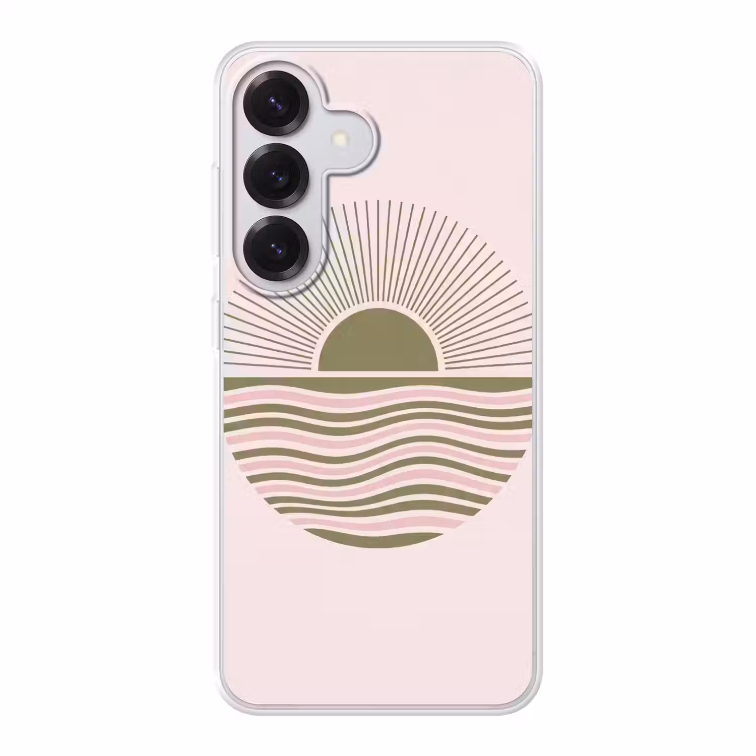 Zon - Zee - Abstract - Modern - Roze Telefoonhoesje Samsung Galaxy S26 klein -3d
