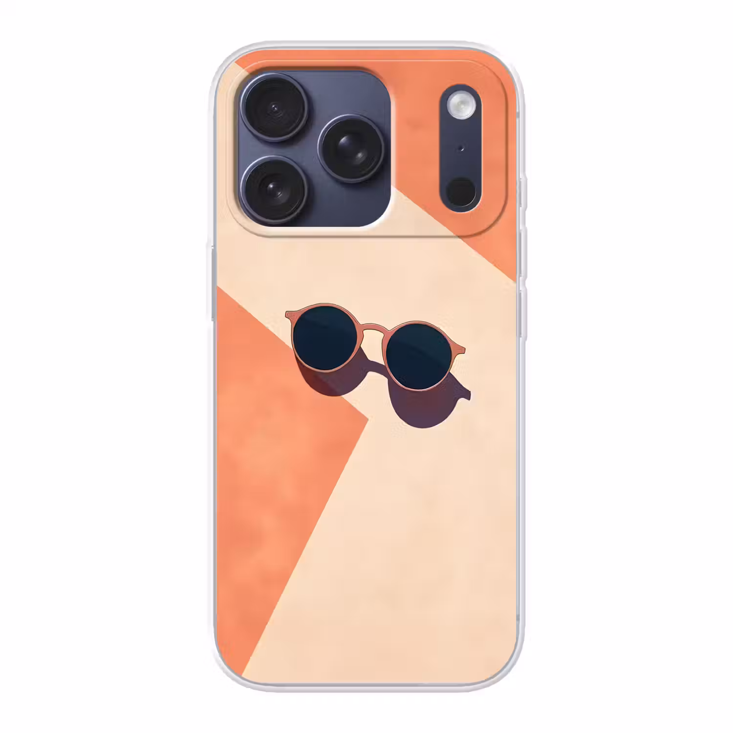 Zonnebril - Schaduw - Oranje - Minimalistisch Telefoonhoesje iPhone 17 Pro klein -3d