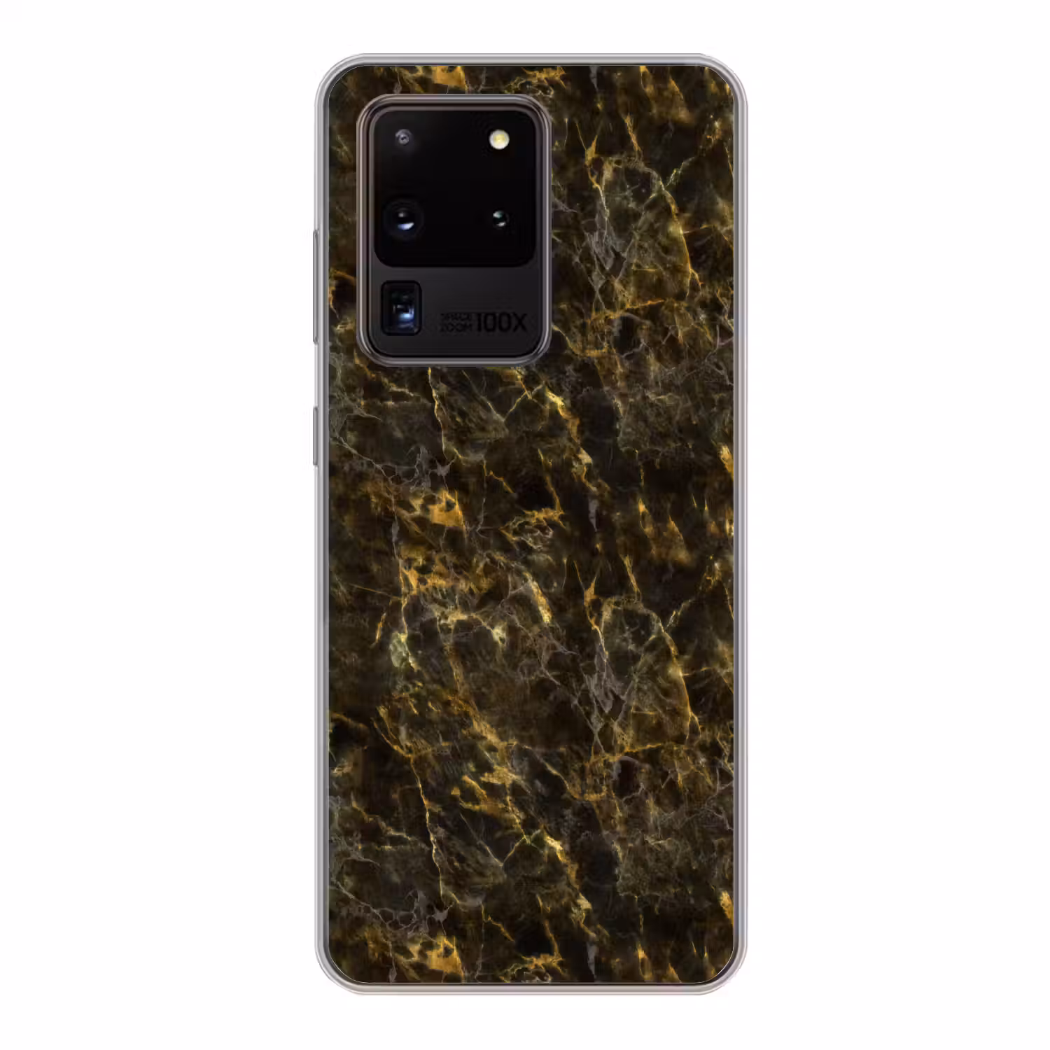 Zwart - Marmer - Goud Telefoonhoesje Samsung Galaxy S20 Ultra klein 358 -3d