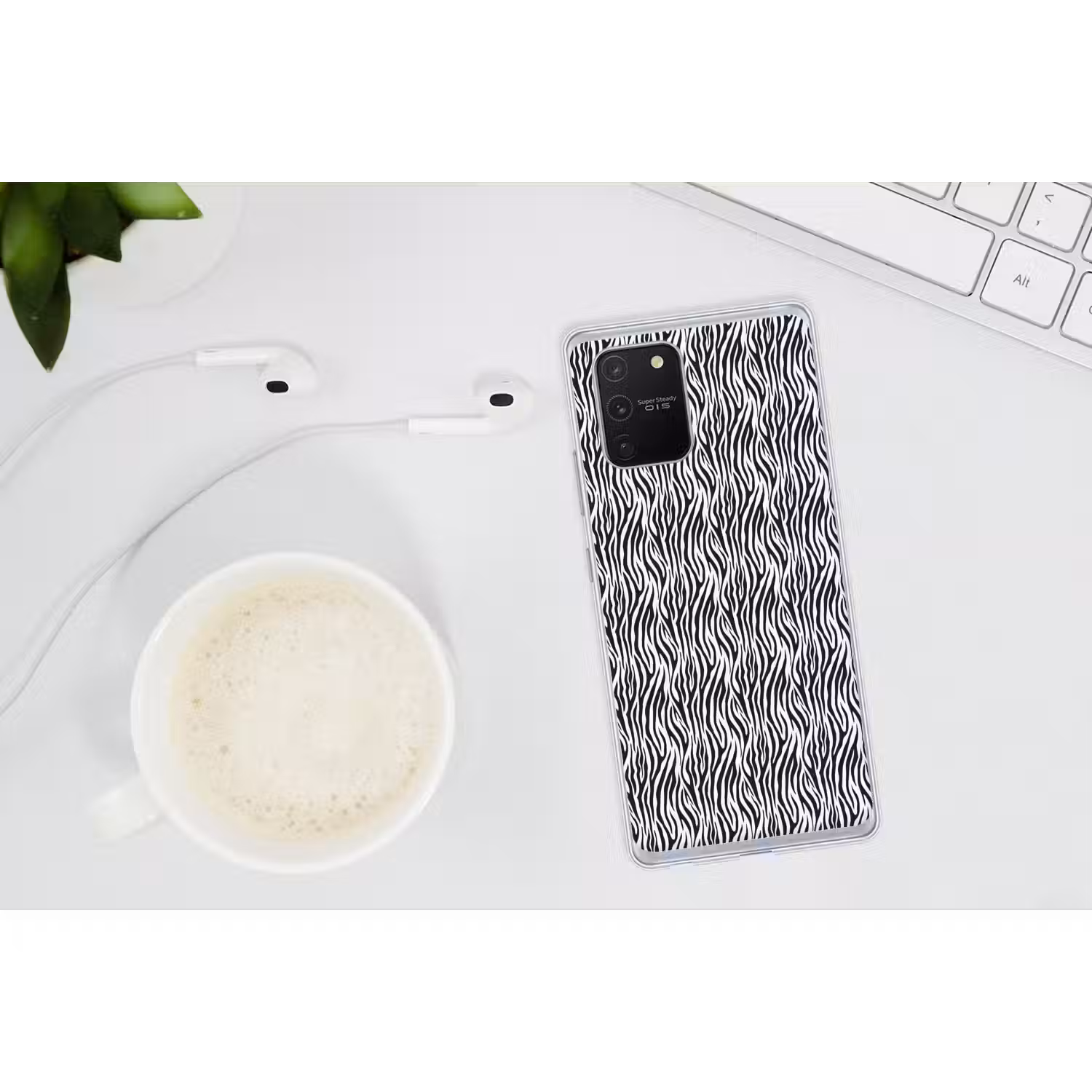 Zwart - Wit - Zebra - Patroon Telefoonhoesje Samsung Galaxy S10 Lite klein 364 -oordopS10Lite
