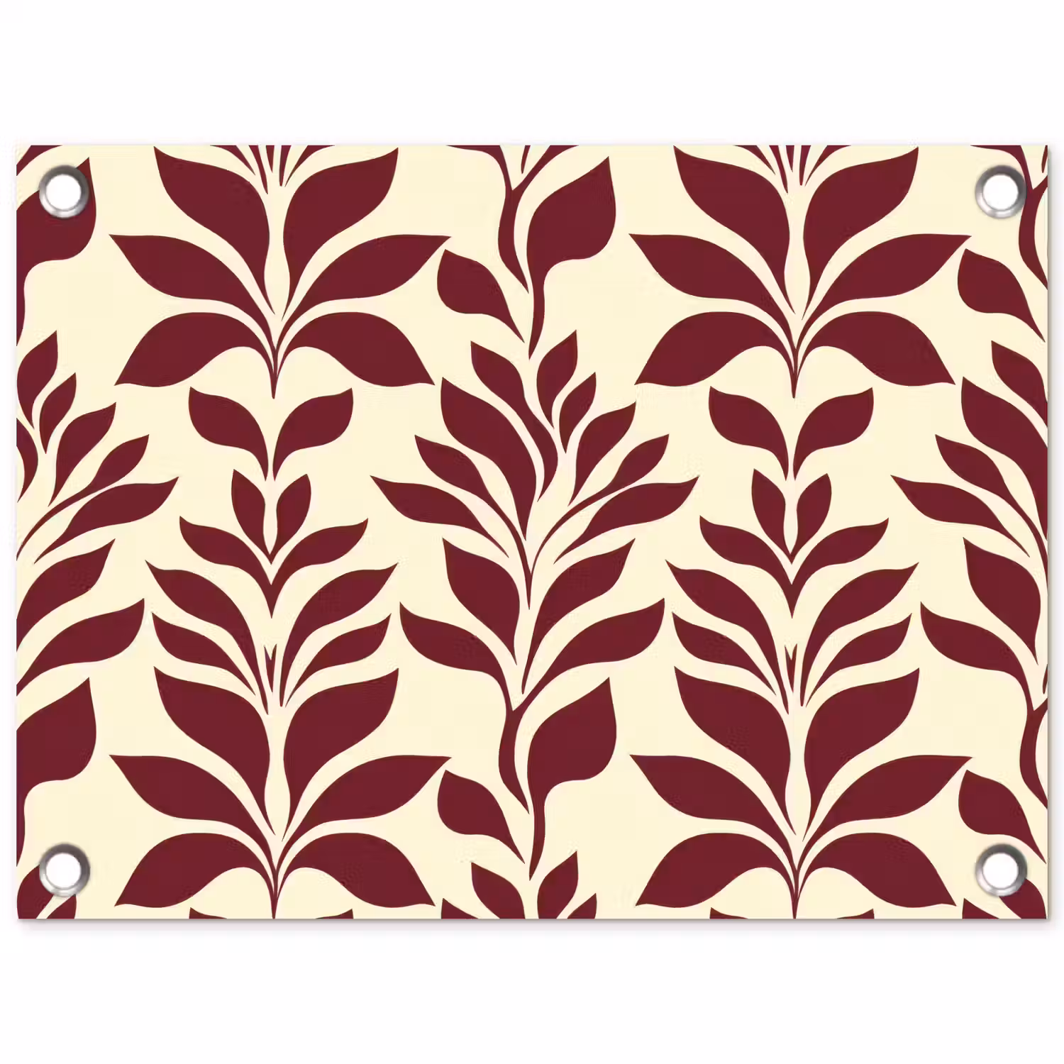 Abstract - Bladeren - Burgundy tuinposter los doek klein 239 -3d