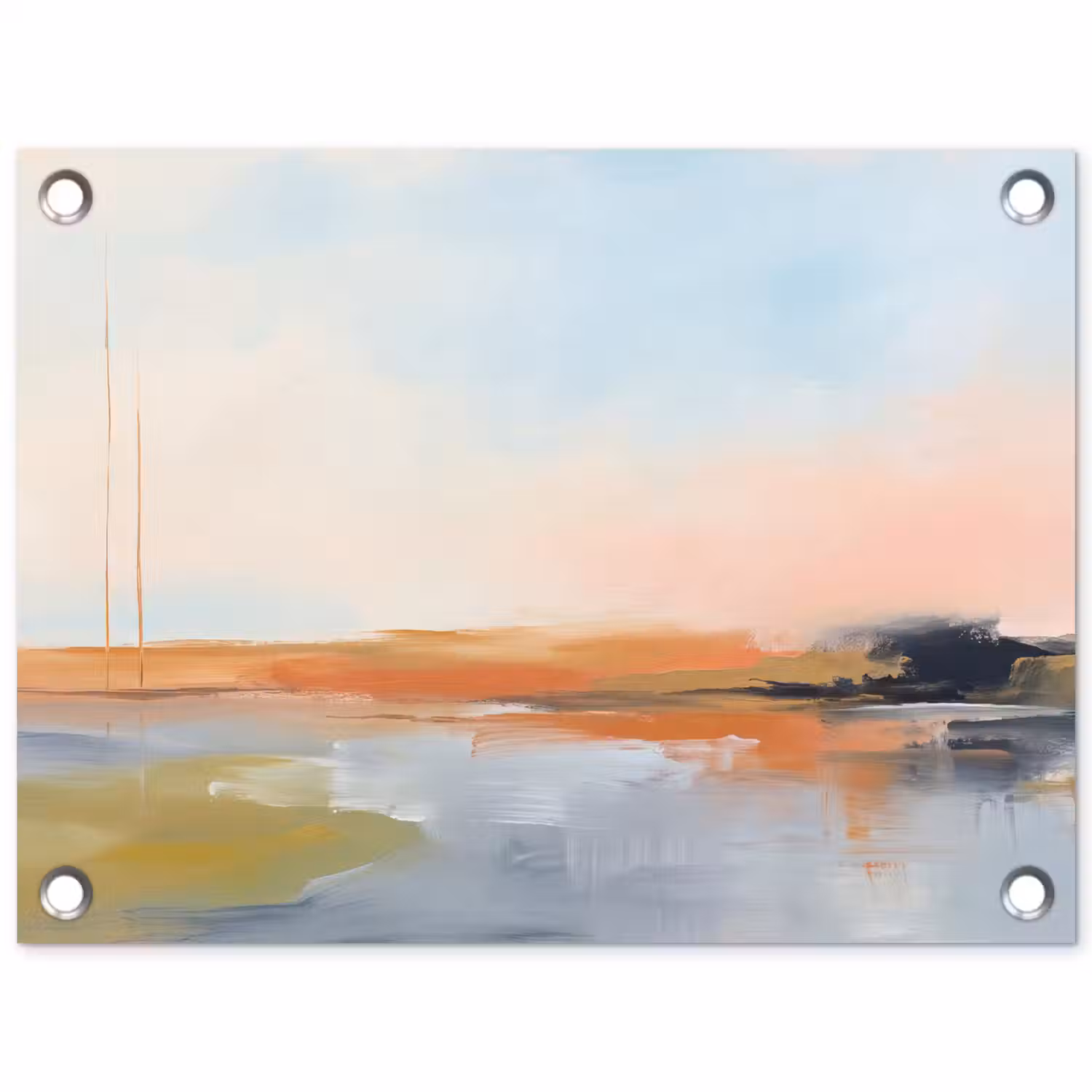Abstract - Landschap - Horizon - Modern - Kleurrijk tuinposter los doek klein -3d