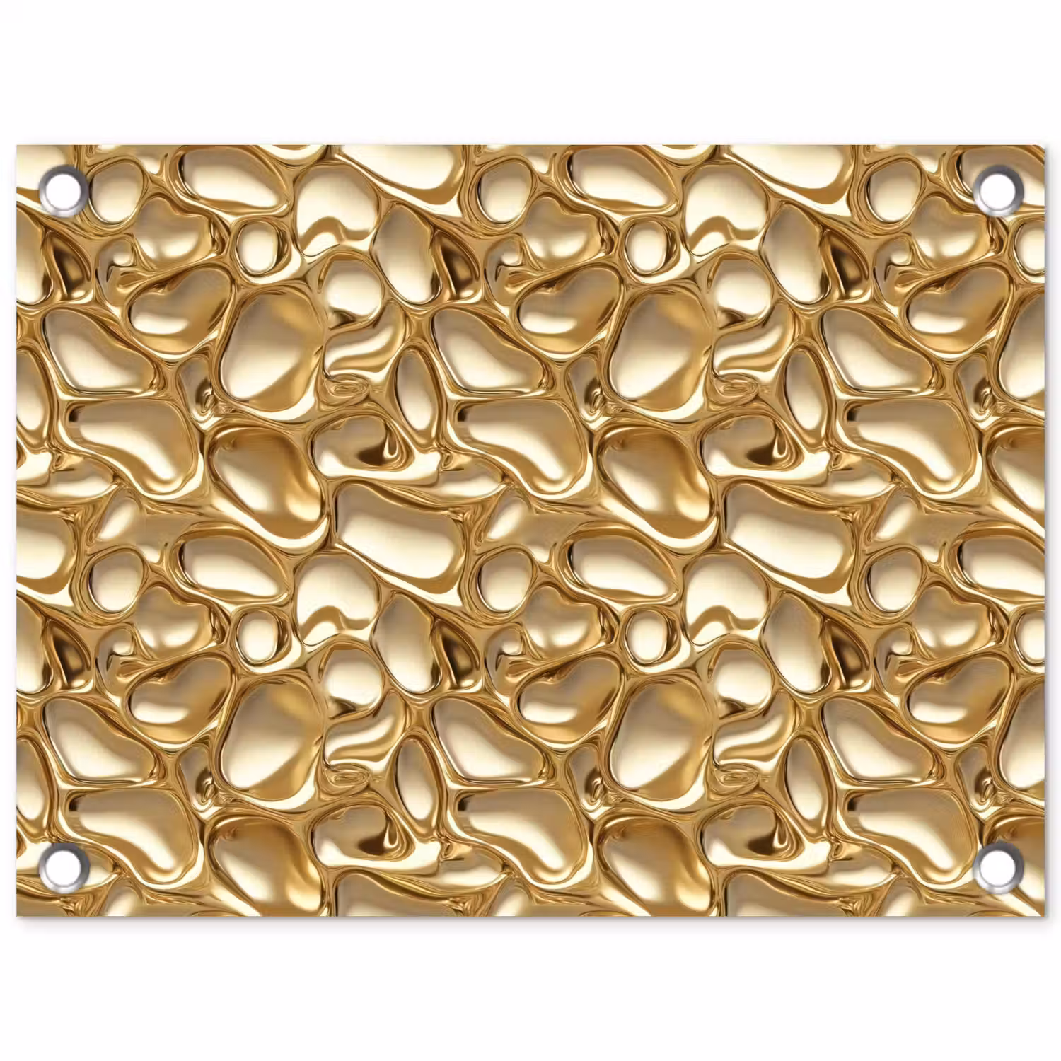 Abstract - Modern - Goud tuinposter los doek klein 239 -3d