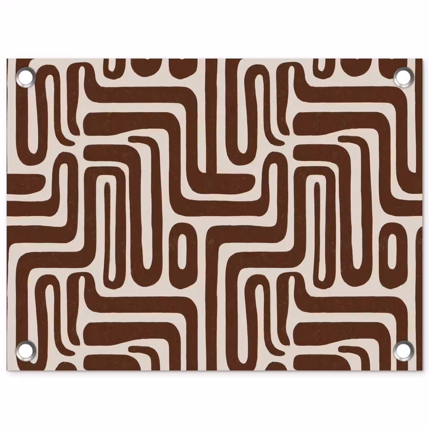 Abstract - Patroon - Bruin tuinposter los doek klein 239 -3d