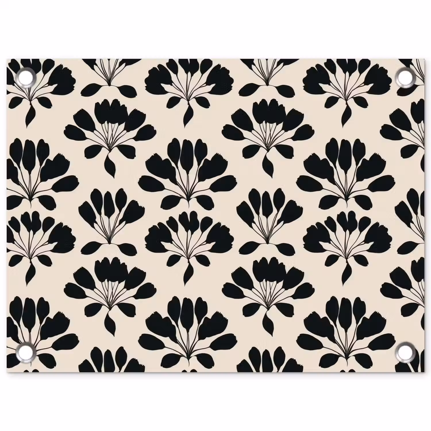 Abstract - Patroon - Zwart tuinposter los doek klein 239 -3d