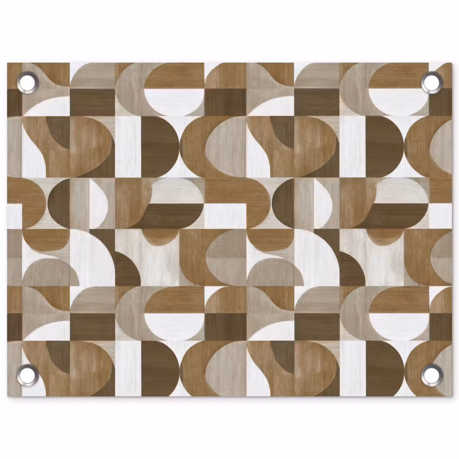 Abstract - Retro - Bruin tuinposter los doek klein 239 -3d