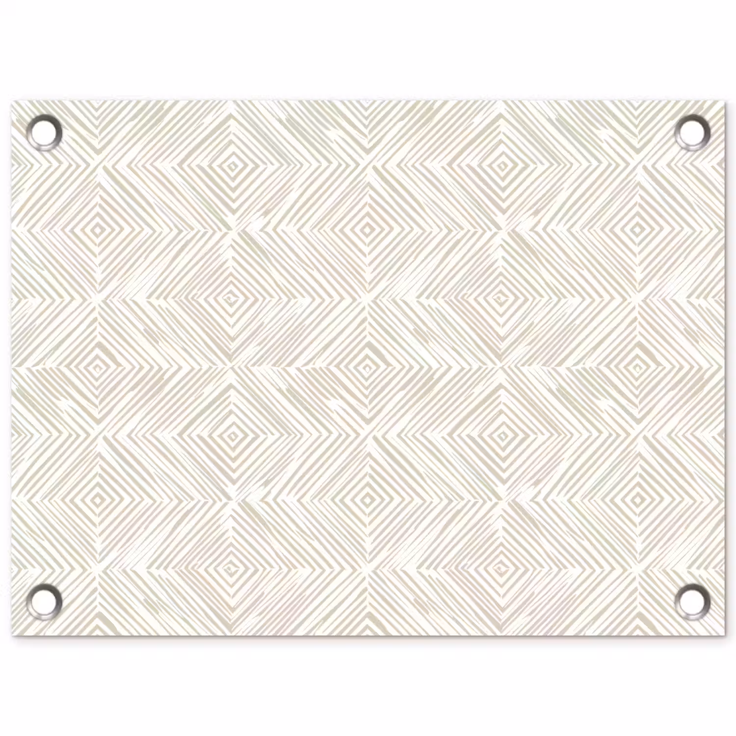 Abstract - Ruiten - Beige tuinposter los doek klein 239 -3d