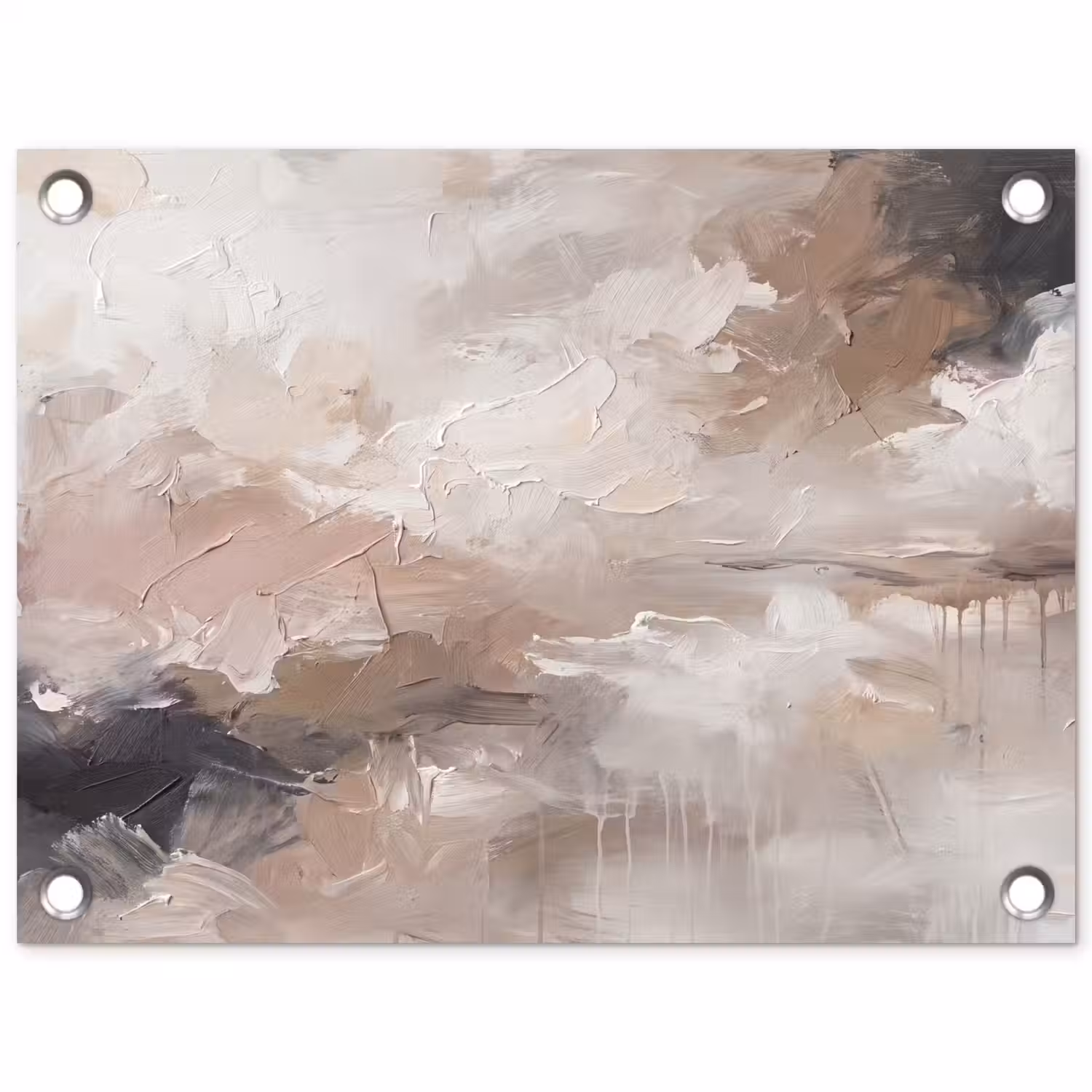 Abstract - Textuur - Kunst - Modern - Beige tuinposter los doek klein -3d