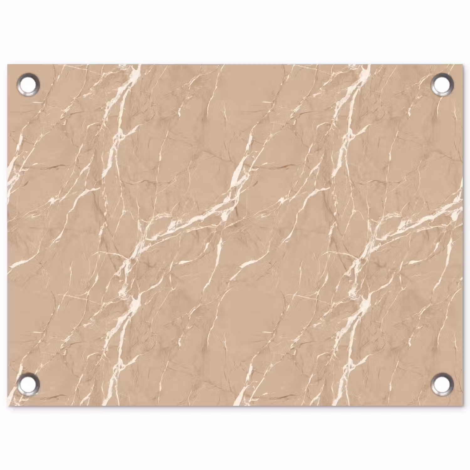 Beige - Marmer - Organisch - Wit tuinposter los doek klein 239 -3d
