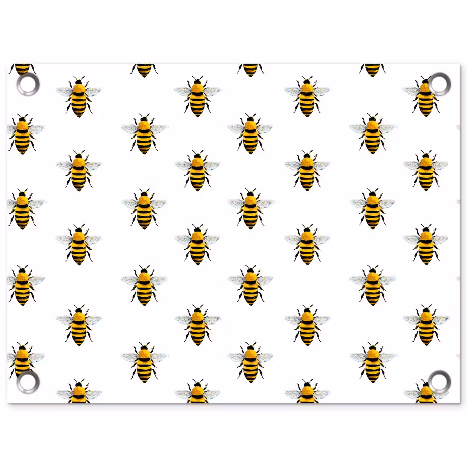 Bijen - Tijdloos - Wit tuinposter los doek klein 239 -3d