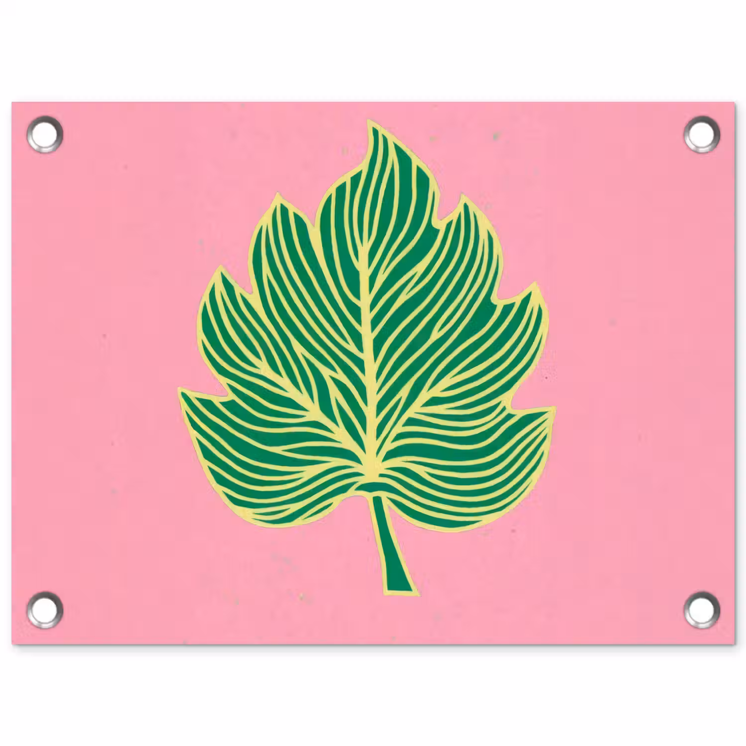 Blad - Groen - Illustratie - Minimalistisch tuinposter los doek klein -3d