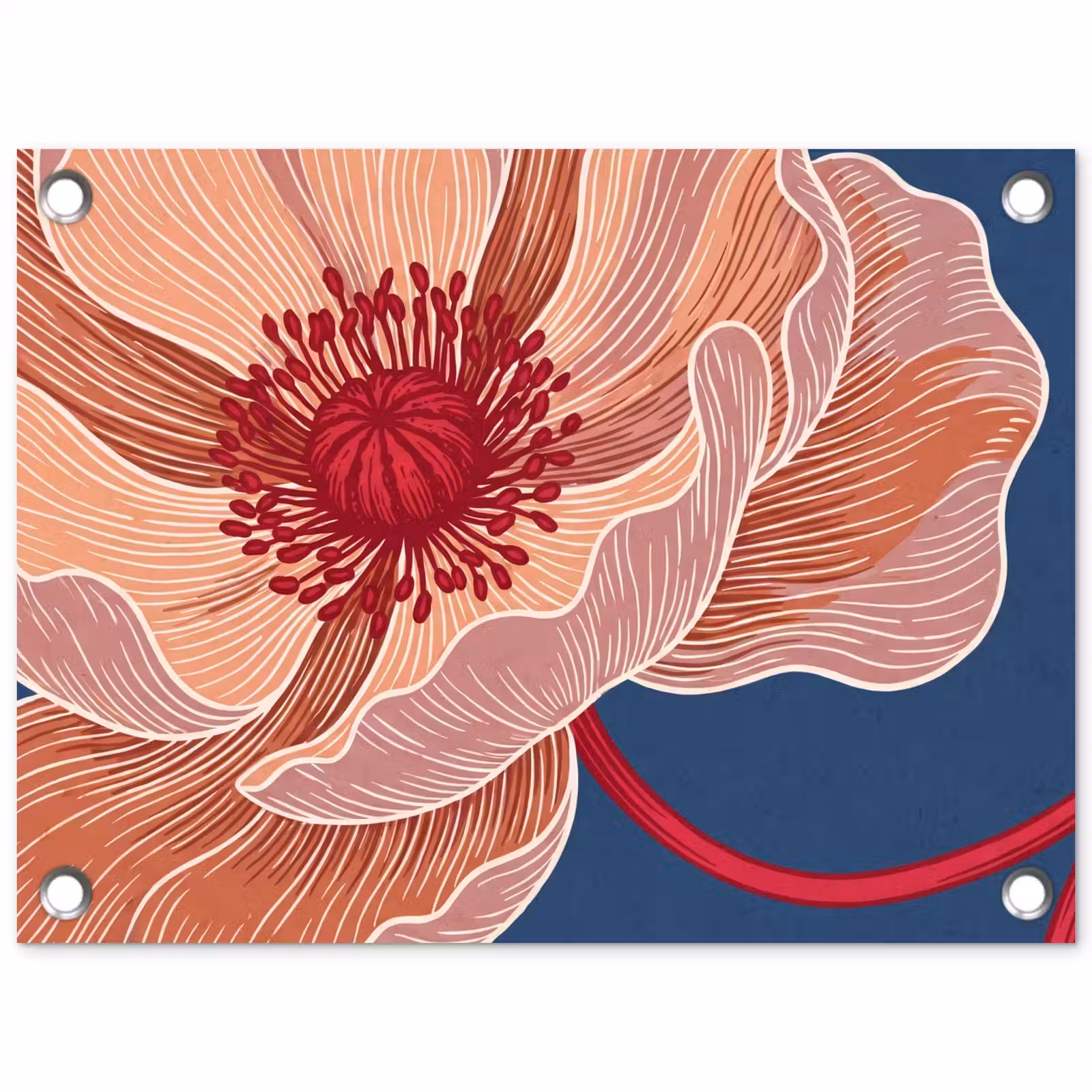 Tuinposter - Bloemen - Modern - Abstract - Bloemen - Modern - Abstract tuinposter los doek klein