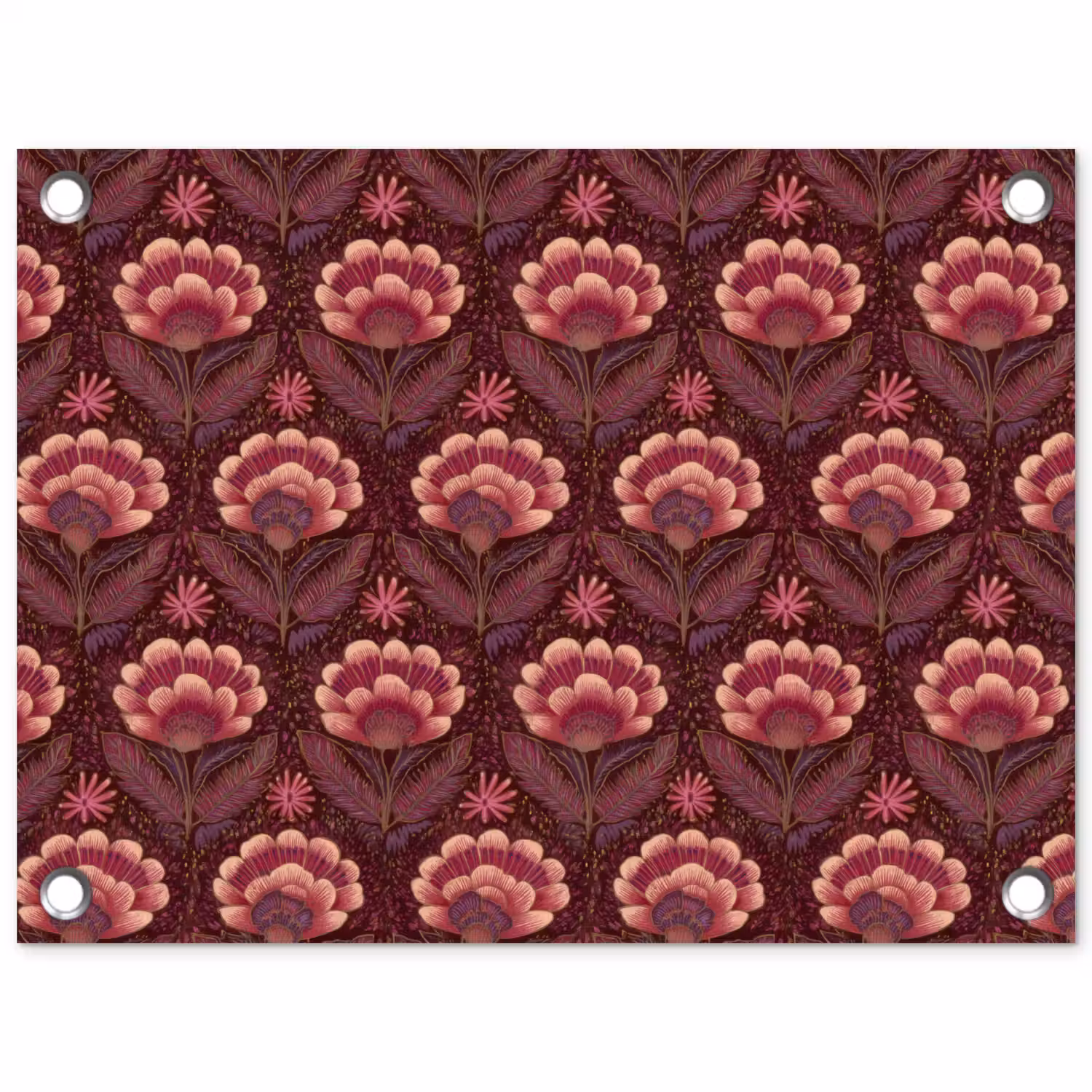 Bloemen - Waaier - Paars tuinposter los doek klein 239 -3d
