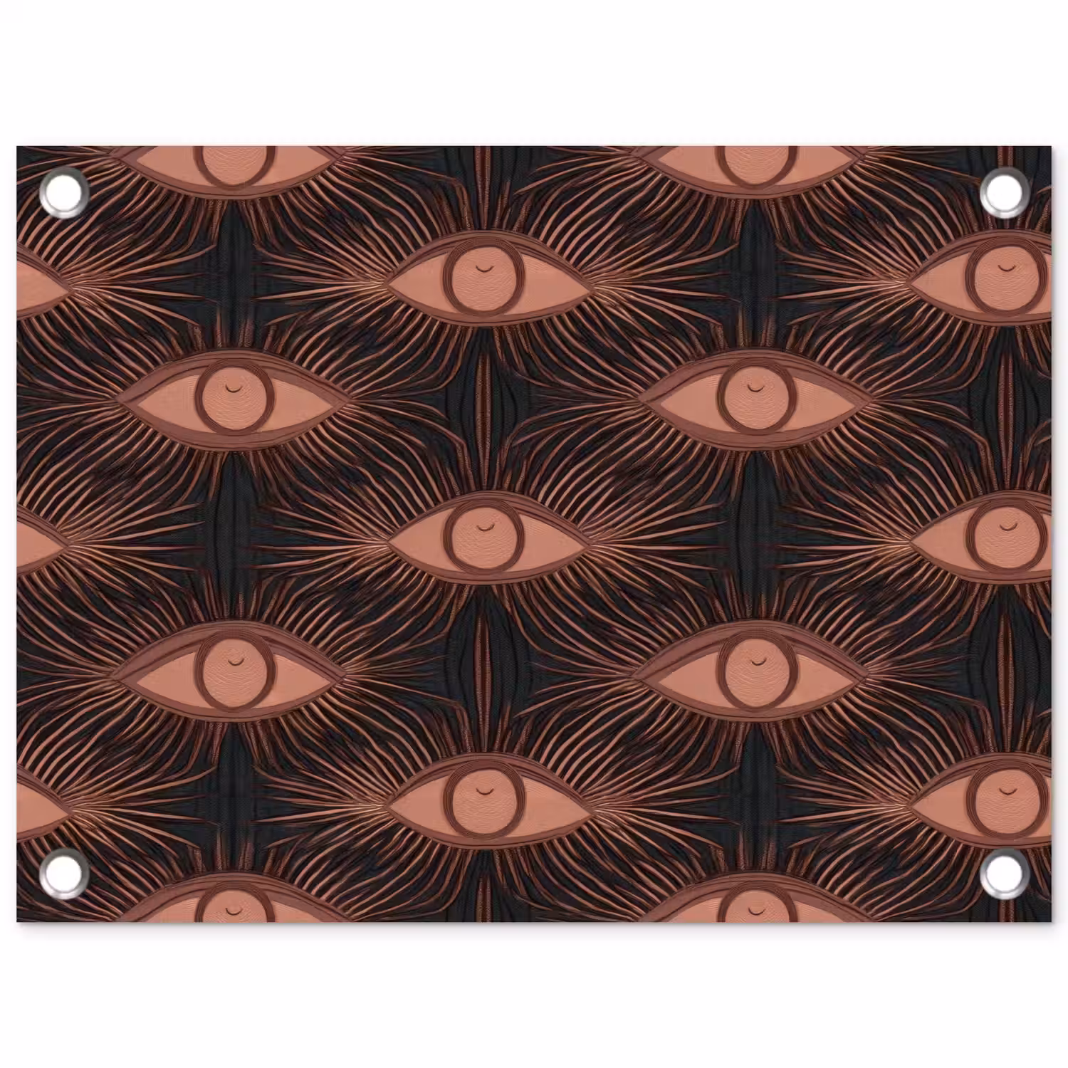 Boheems - Oog - Bruin tuinposter los doek klein 239 -3d