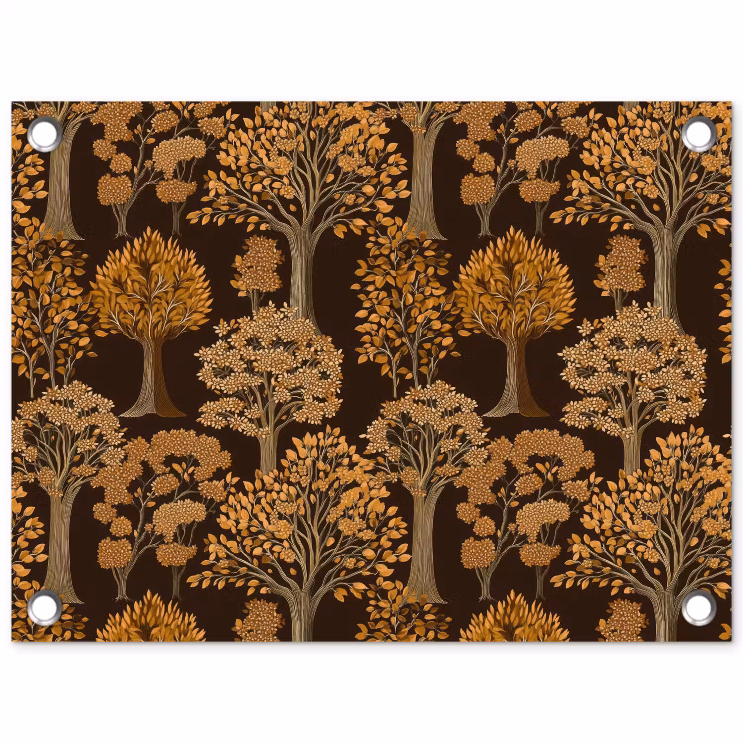 Bomen - Patroon - Bruin tuinposter los doek klein 239 -3d
