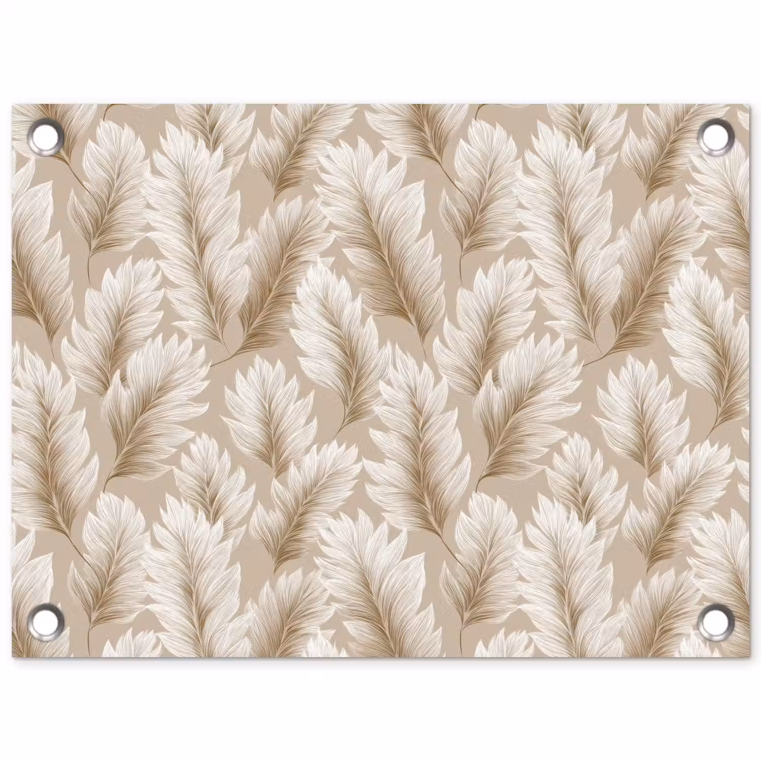 Botanisch - Patroon - Beige tuinposter los doek klein 239 -3d