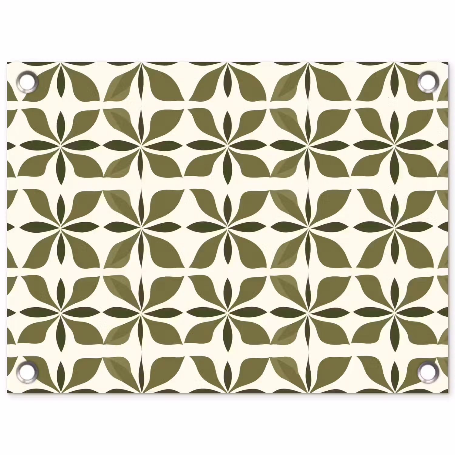 Botanisch - Retro - Groen tuinposter los doek klein 239 -3d