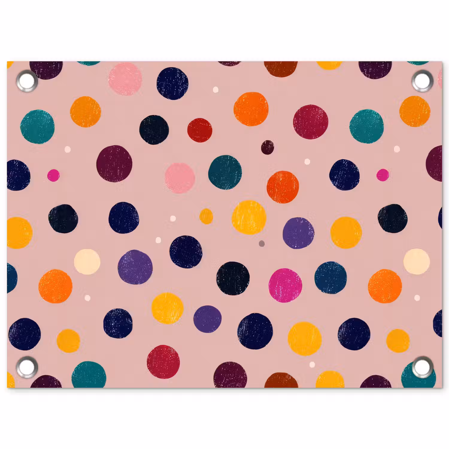Cirkels - Patroon - Kleurrijk tuinposter los doek klein 239 -3d