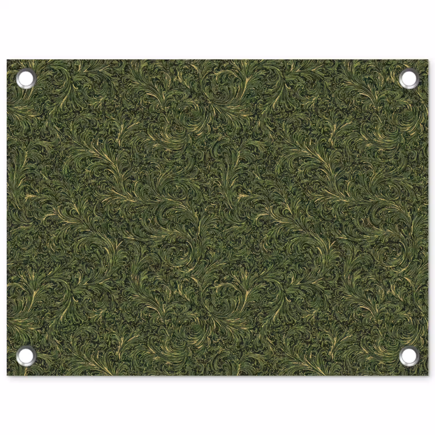 Donker - Groen - Krullend - Botanisch tuinposter los doek klein 239 -3d