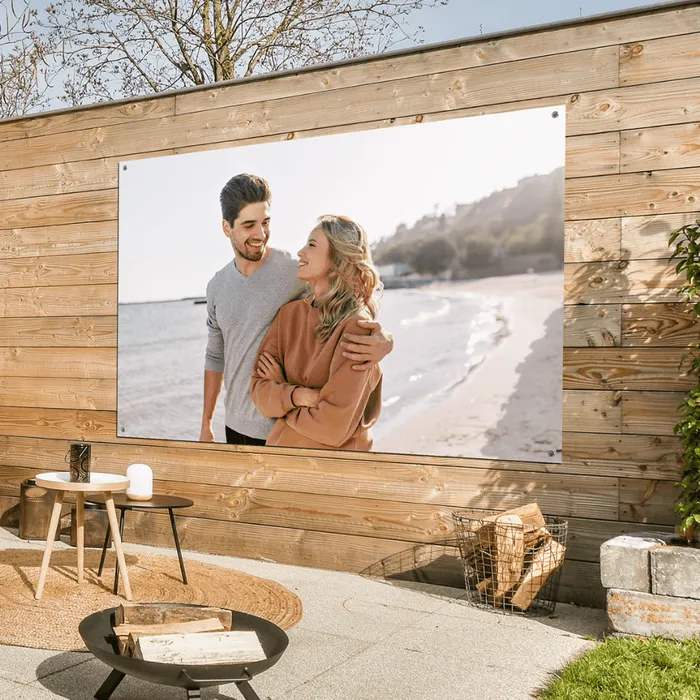 tuinposter met foto verliefd stel