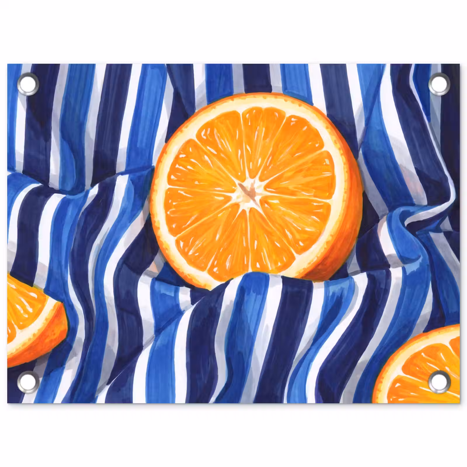 Tuinposter - Eten - Fruit - Oranje - Eten - Fruit - Oranje tuinposter los doek klein