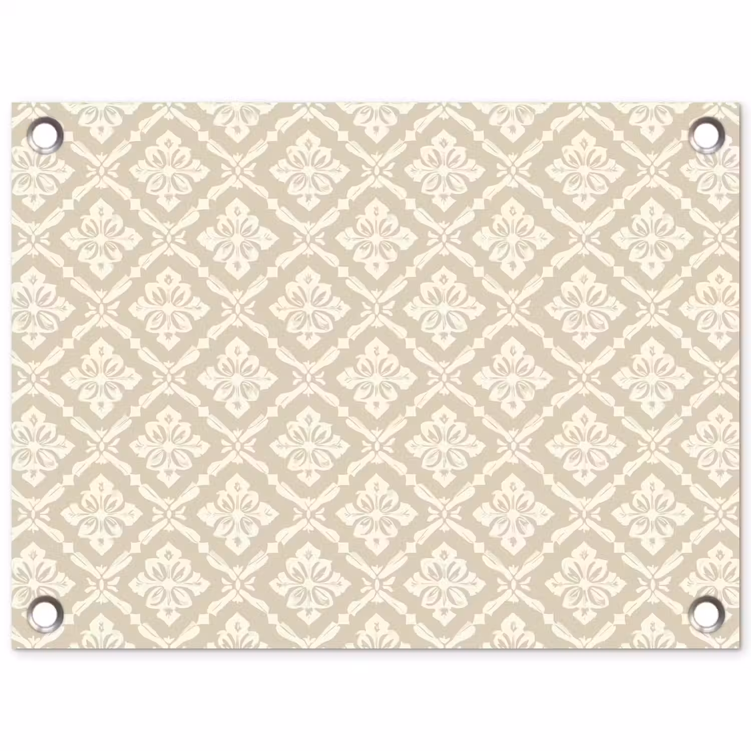 Floraal - Ornament - Beige tuinposter los doek klein 239 -3d