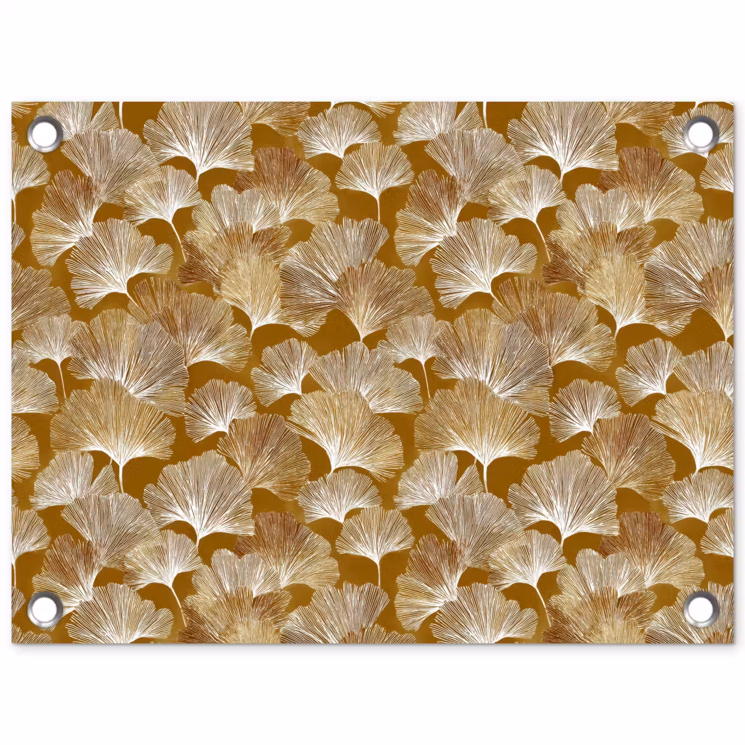 Ginkgo - Bladeren - Goud tuinposter los doek klein 239 -3d