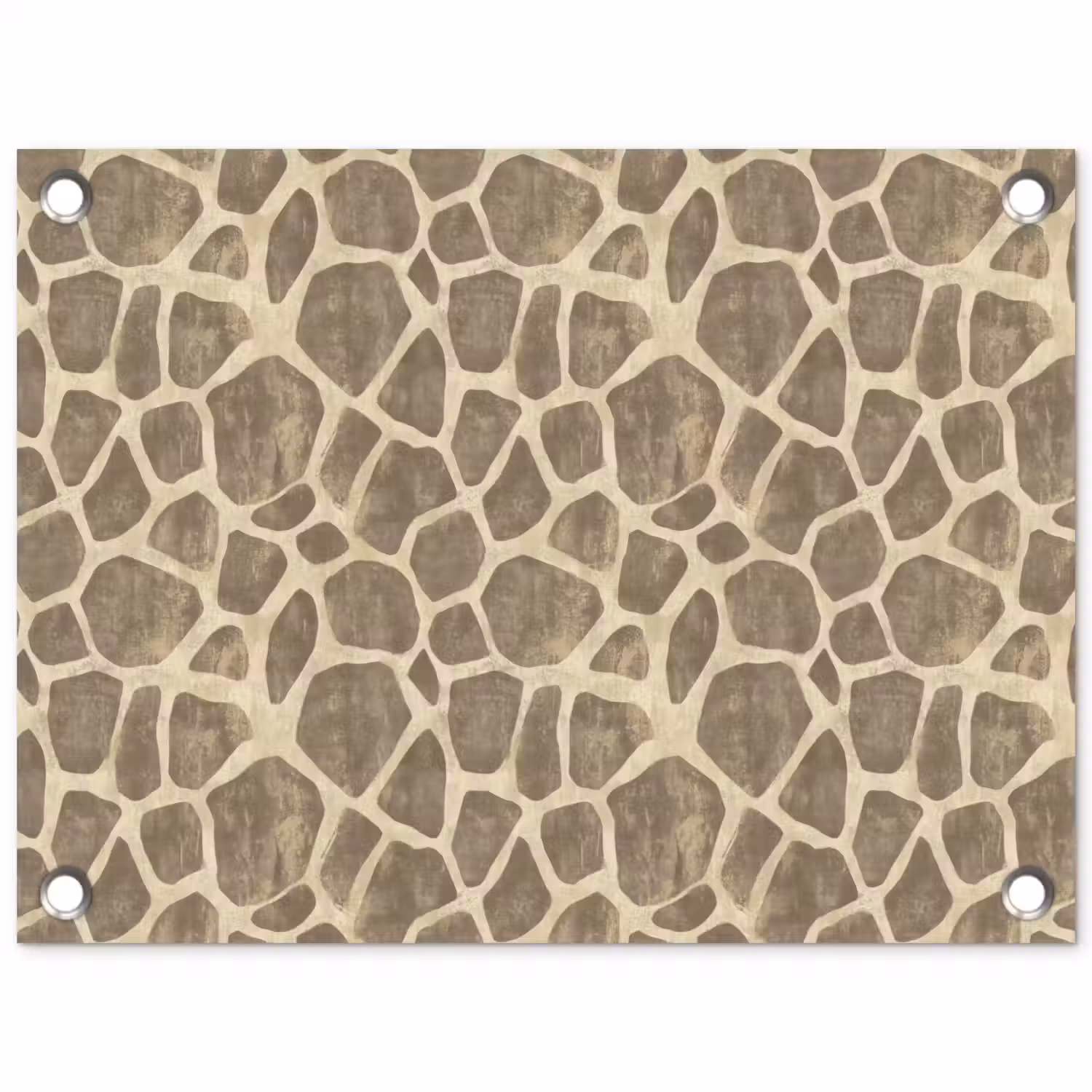 Giraf - Patroon - Beige - Bruin tuinposter los doek klein 239 -3d
