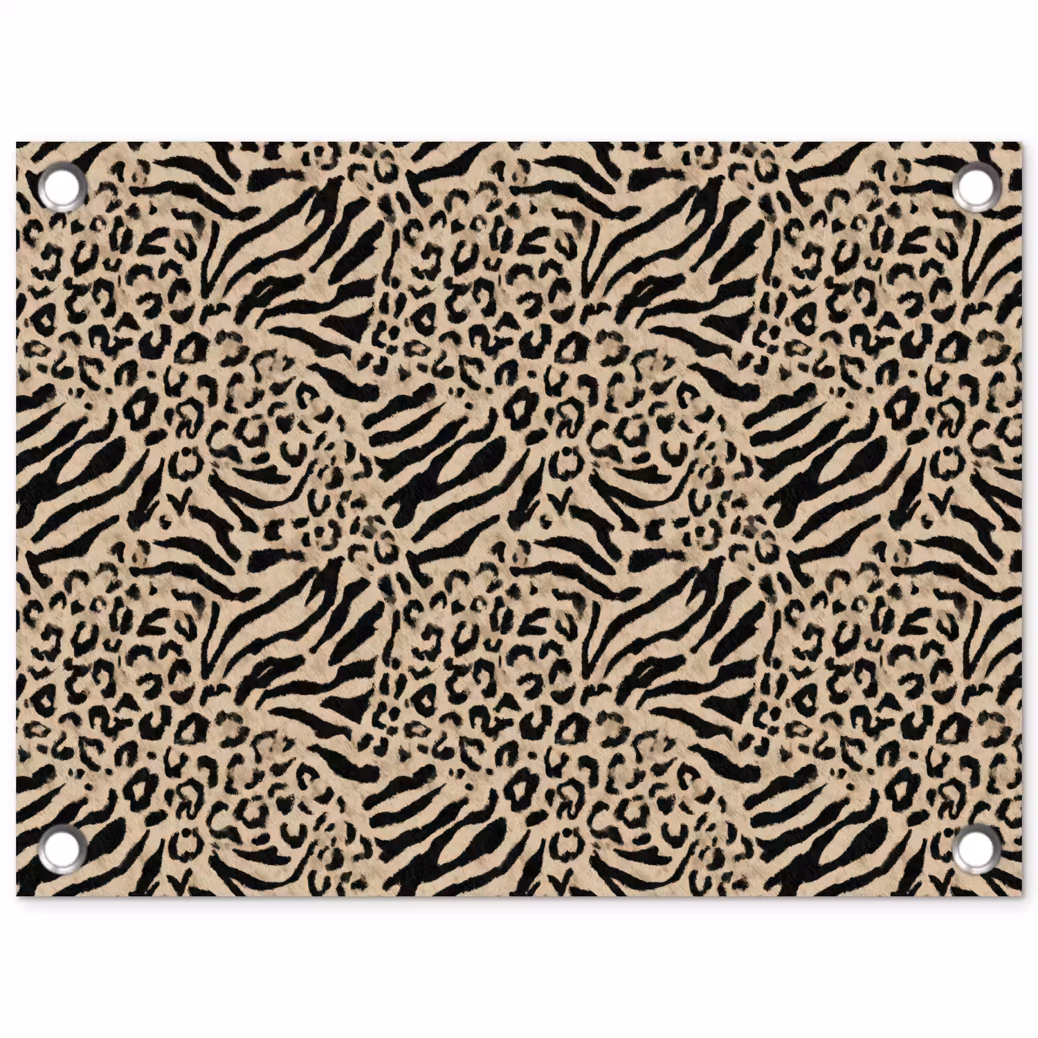 Giraf - Zebra - Motief - Bruin tuinposter los doek klein 239 -3d