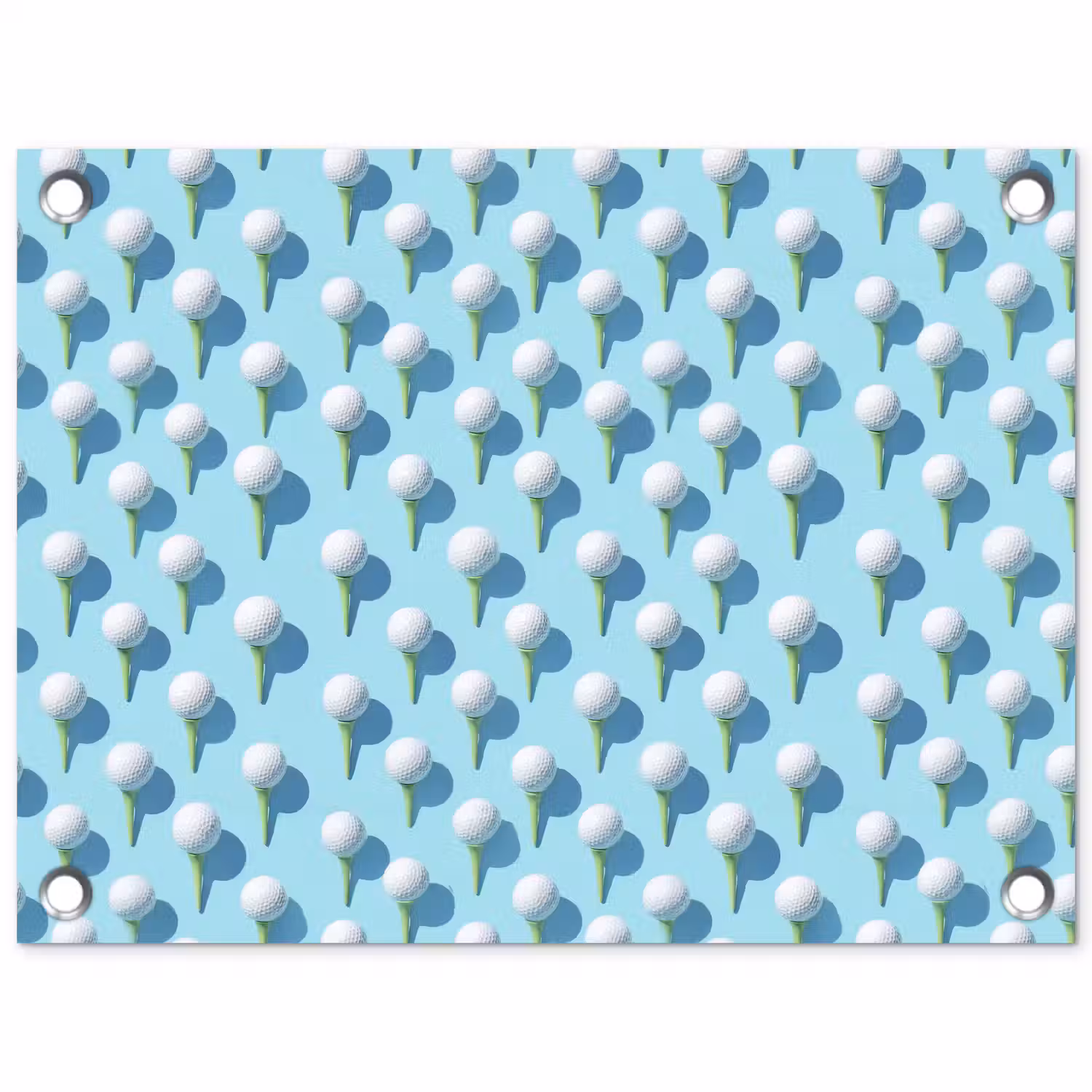 Golf - Ballen - Blauw tuinposter los doek klein 239 -3d
