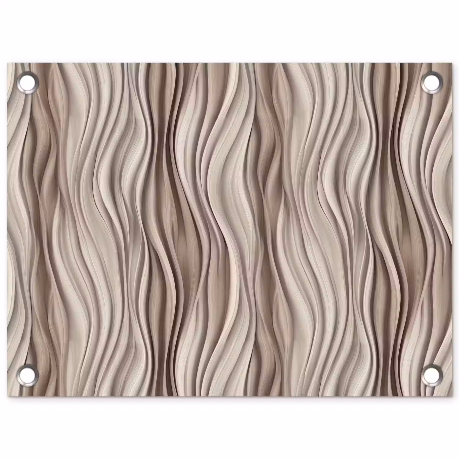 Golven - 3D - Crème tuinposter los doek klein 239 -3d