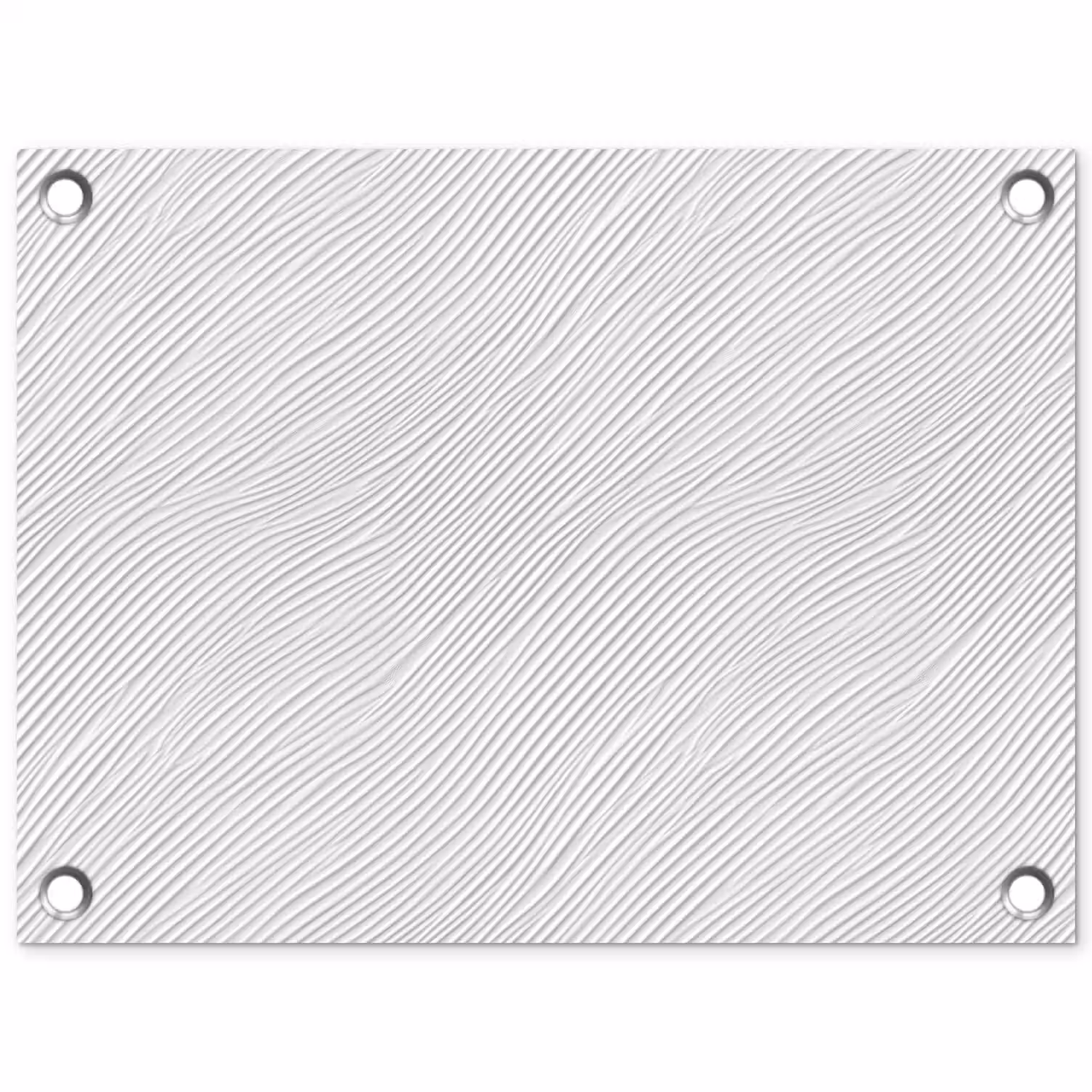 Golven - Ribbels - Wit tuinposter los doek klein 239 -3d