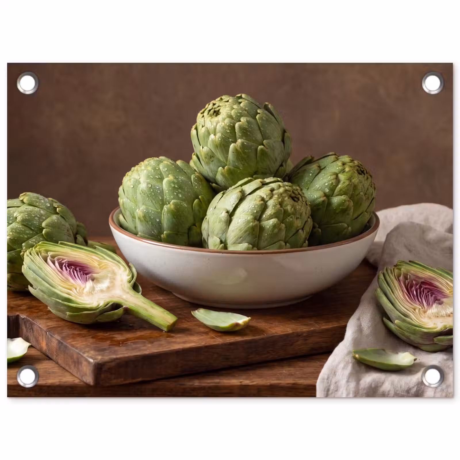 Tuinposter - Groenten - Artisjok - Keuken - Groenten - Artisjok - Keuken tuinposter los doek klein