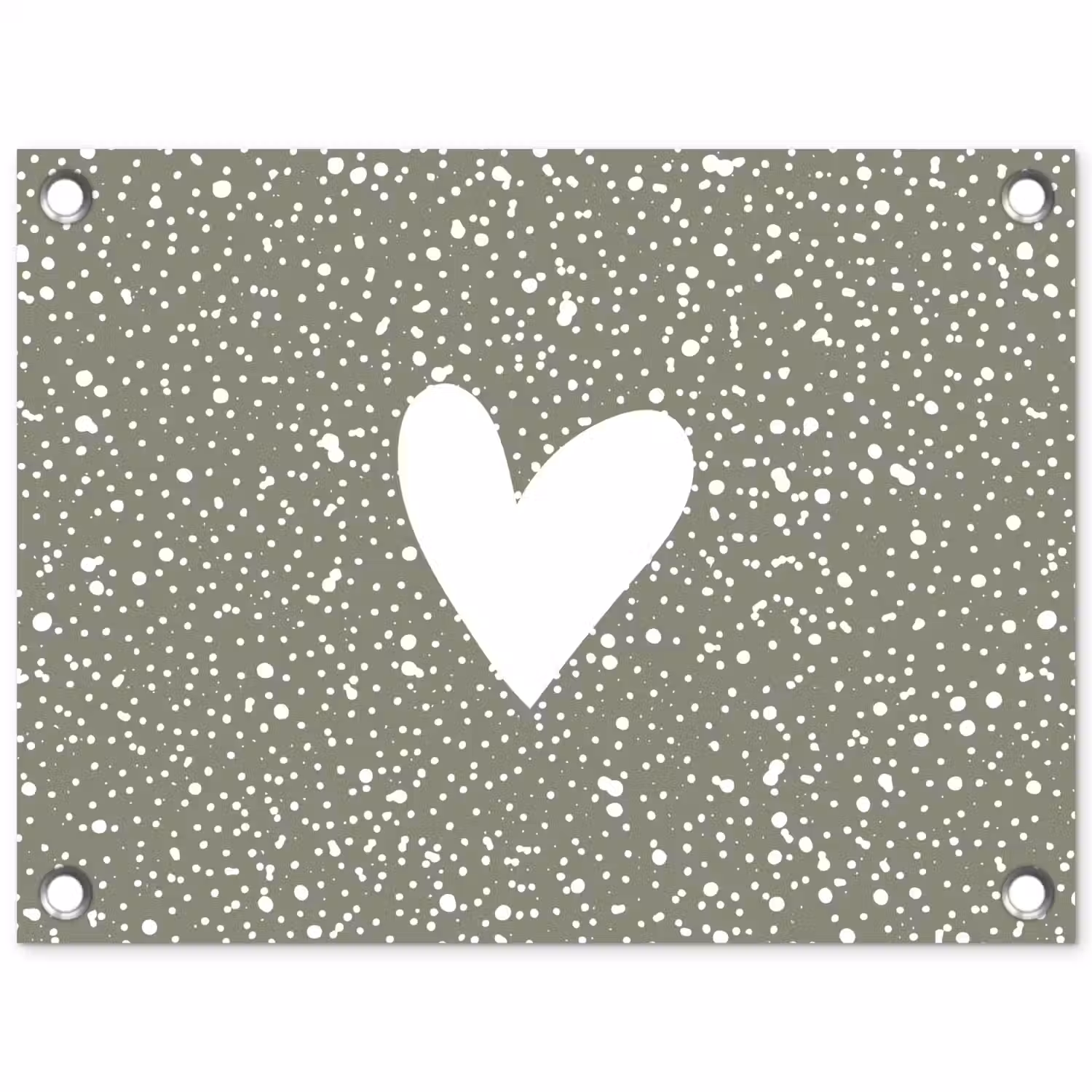 Hart - Design - Liefde tuinposter los doek klein -3d