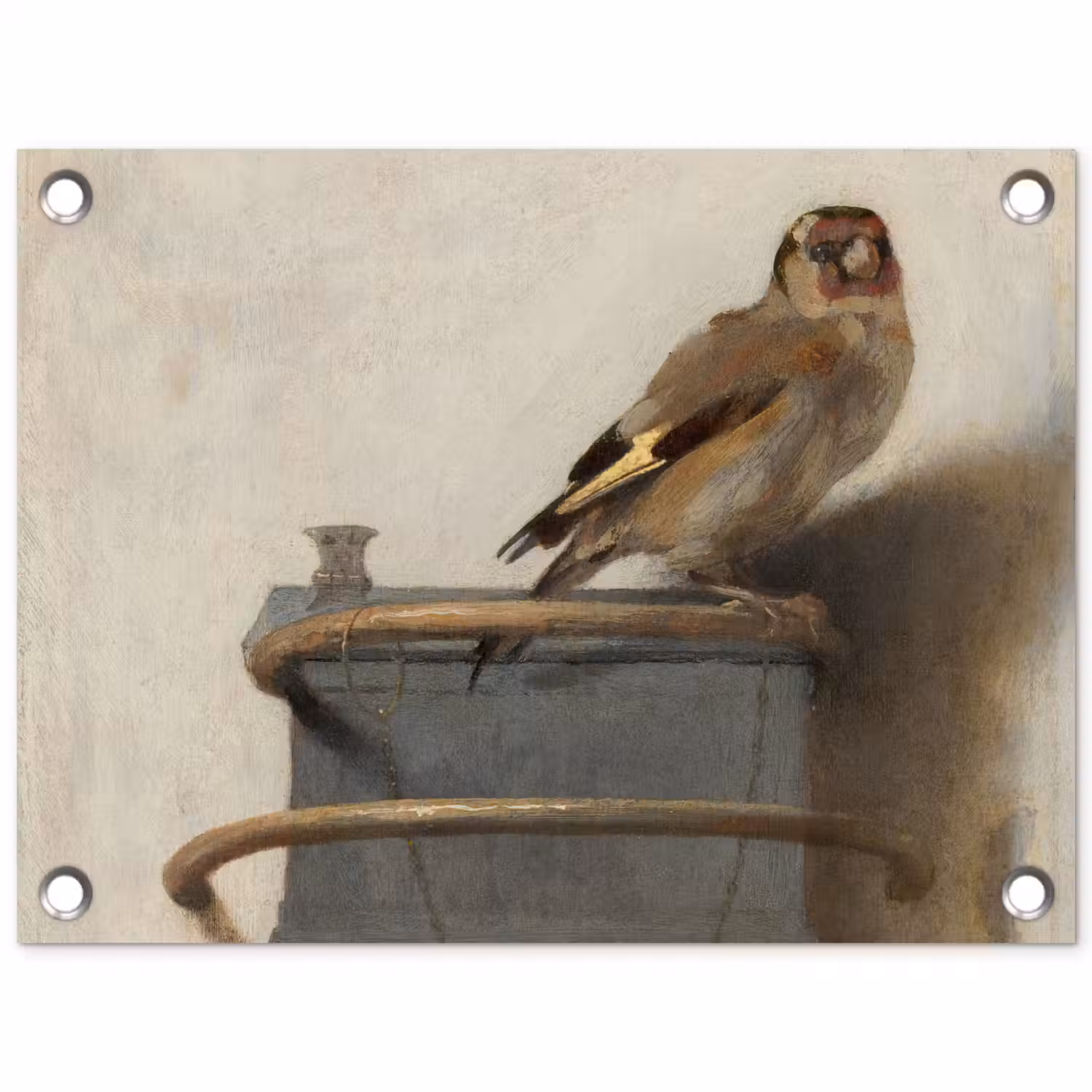 Het puttertje - Carel Fabritius tuinposter los doek klein -3d