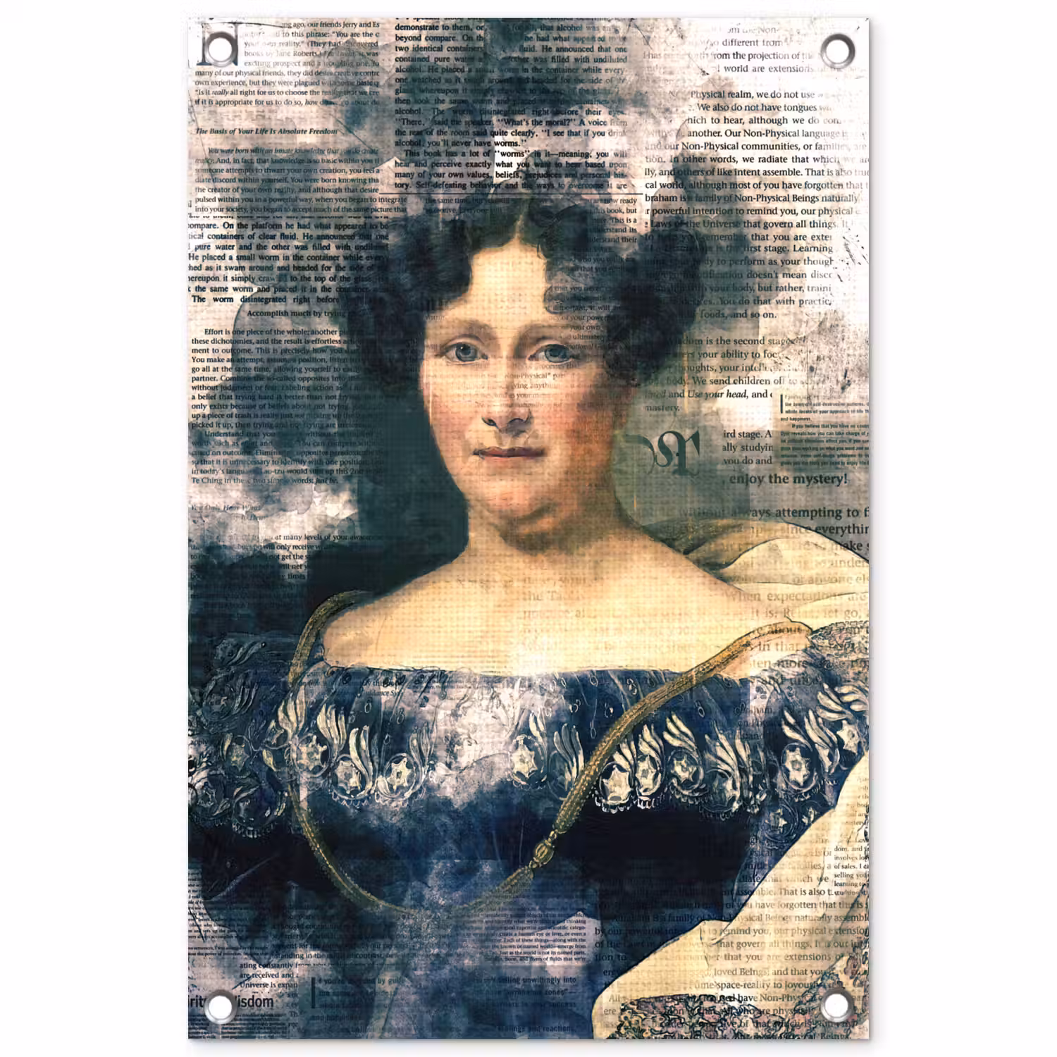 Johanna Henriette Engelen - Dubois Drahonet - Krant tuinposter los doek klein -3d