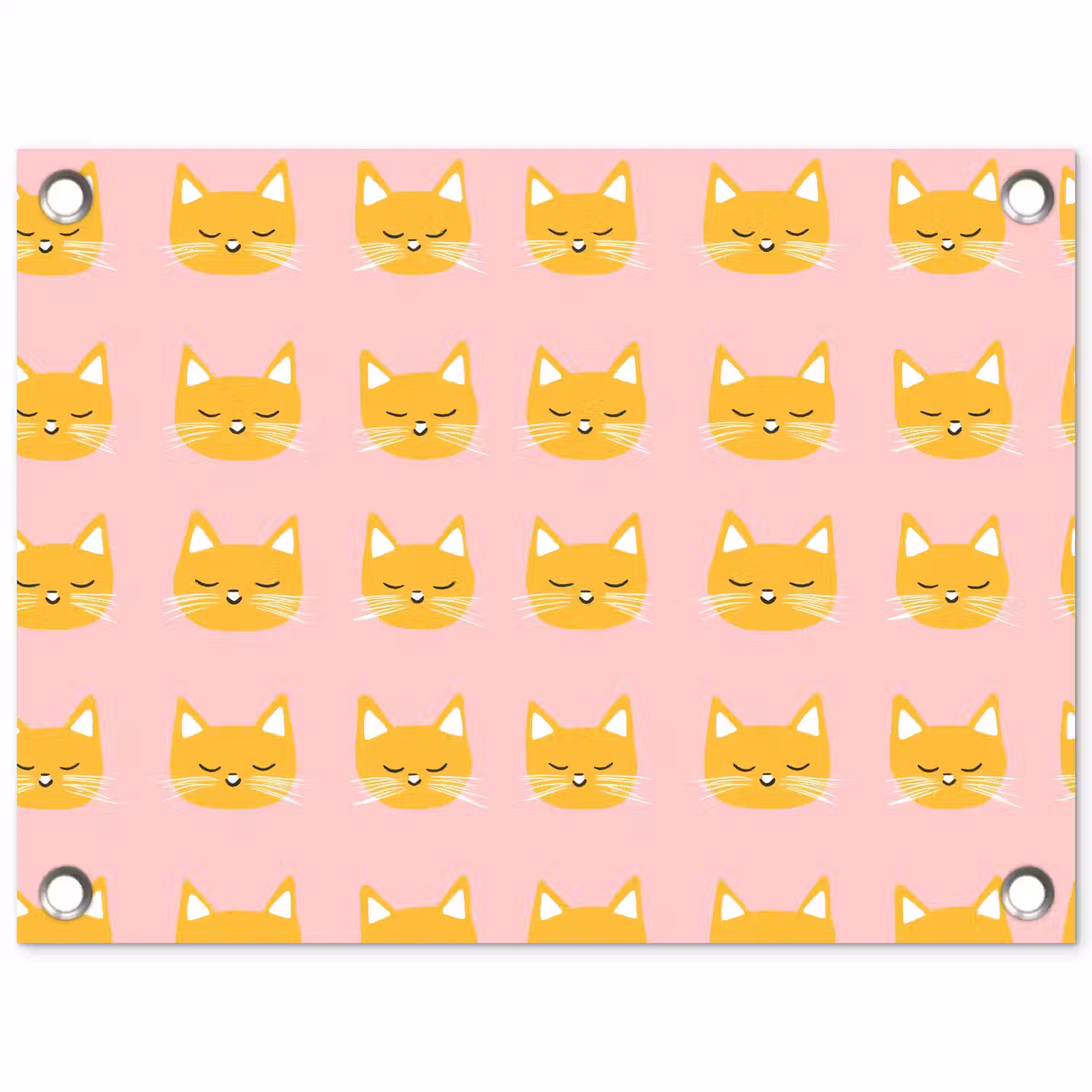 Katten - Patroon - Roze tuinposter los doek klein 239 -3d