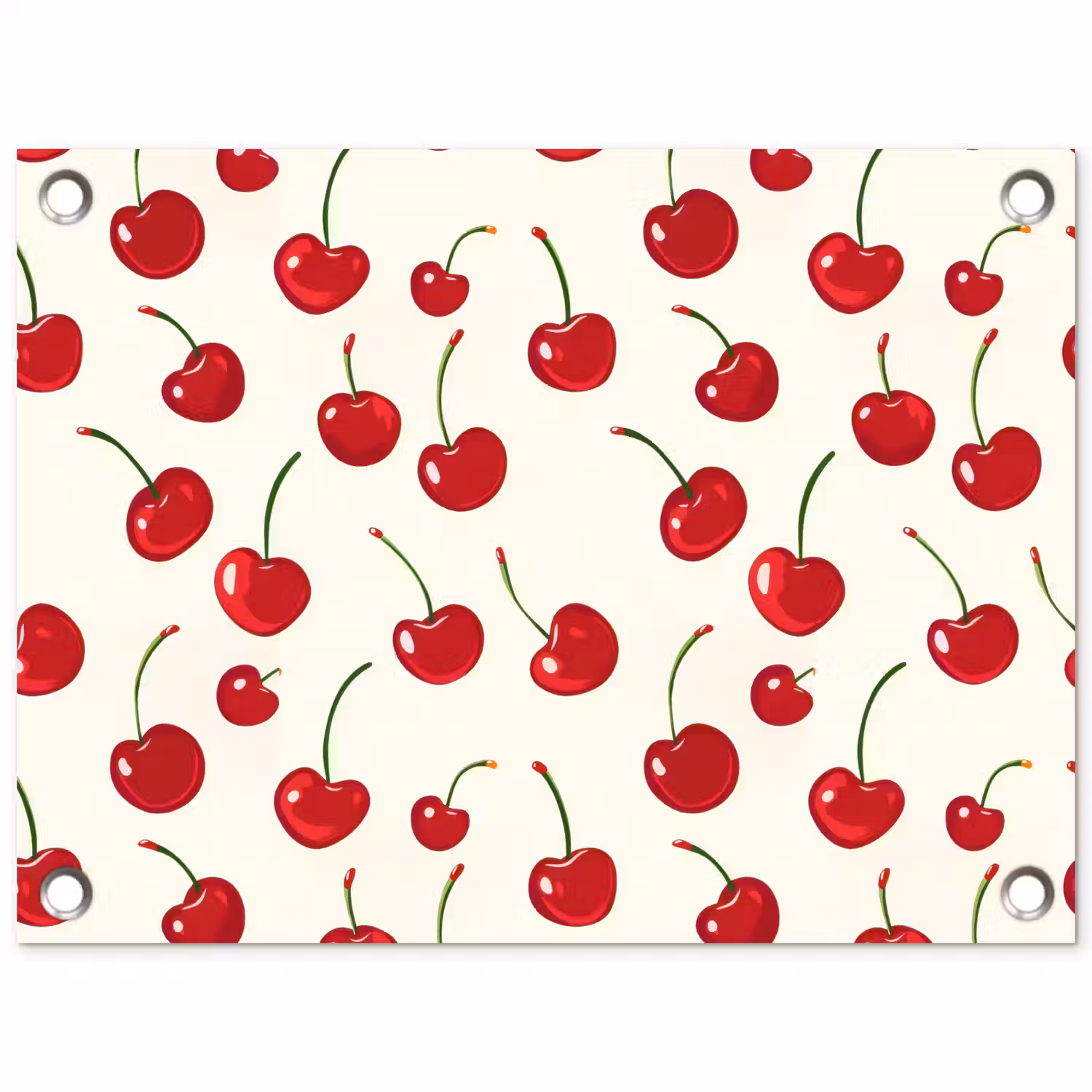 Kersen - Minimalistisch - Rood tuinposter los doek klein 239 -3d
