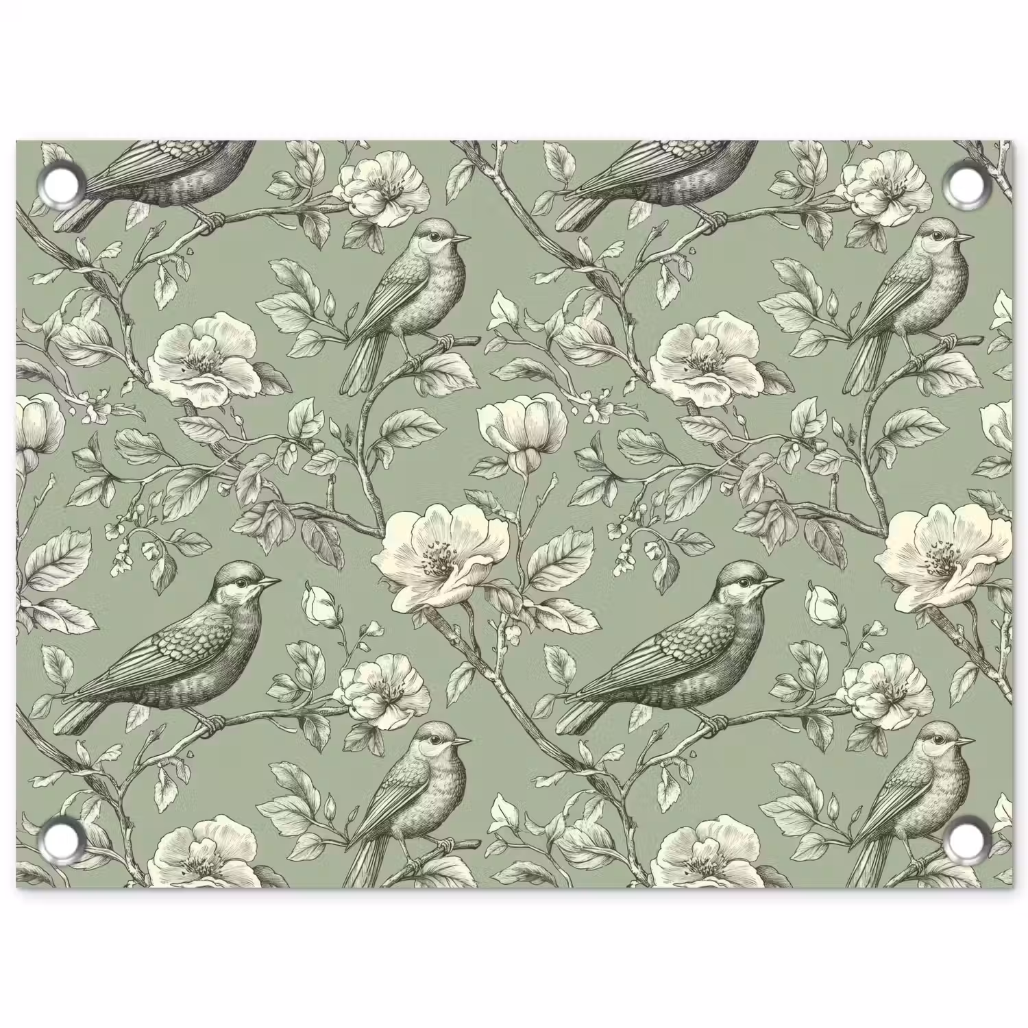 Klassiek - Botanisch - Groen tuinposter los doek klein 239 -3d