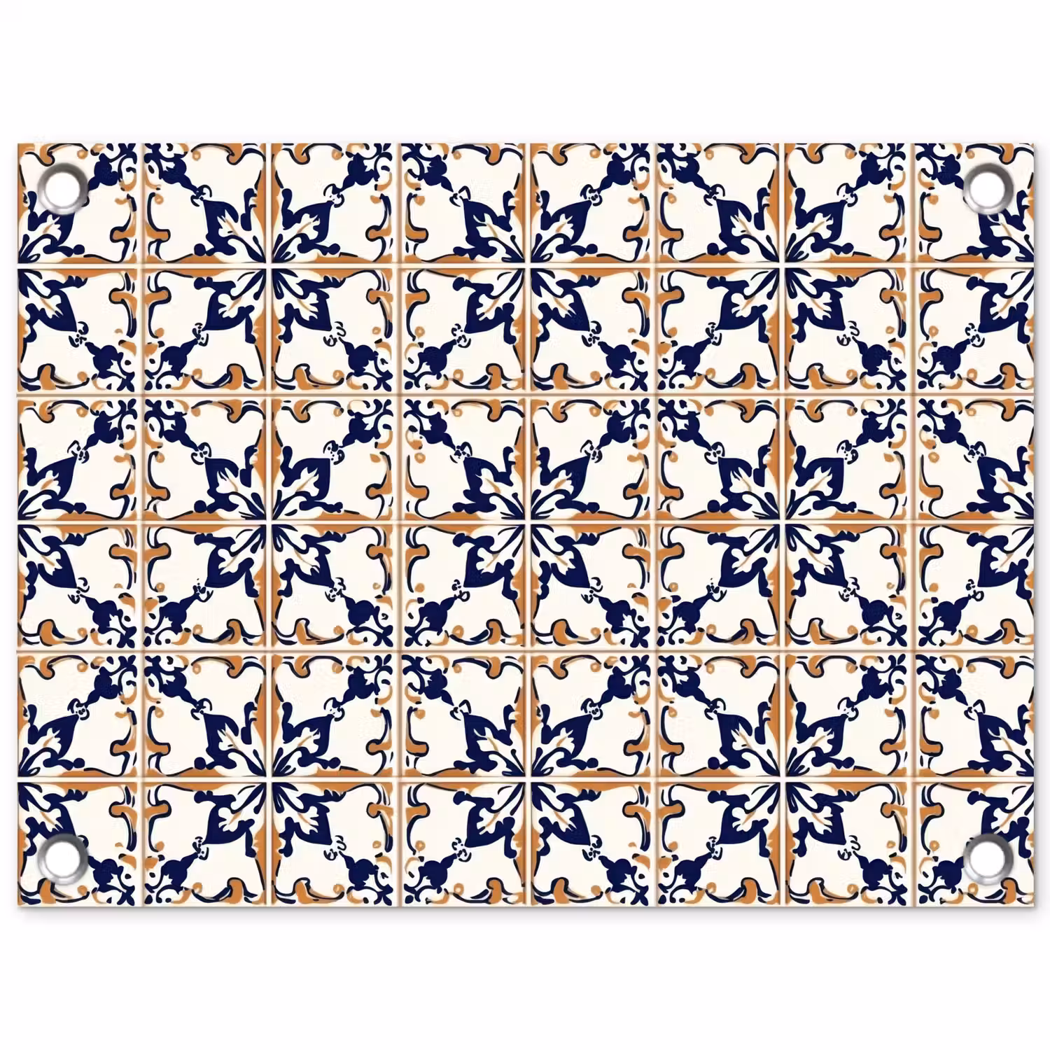 Klassiek - Patroon - Kleurrijk tuinposter los doek klein 239 -3d