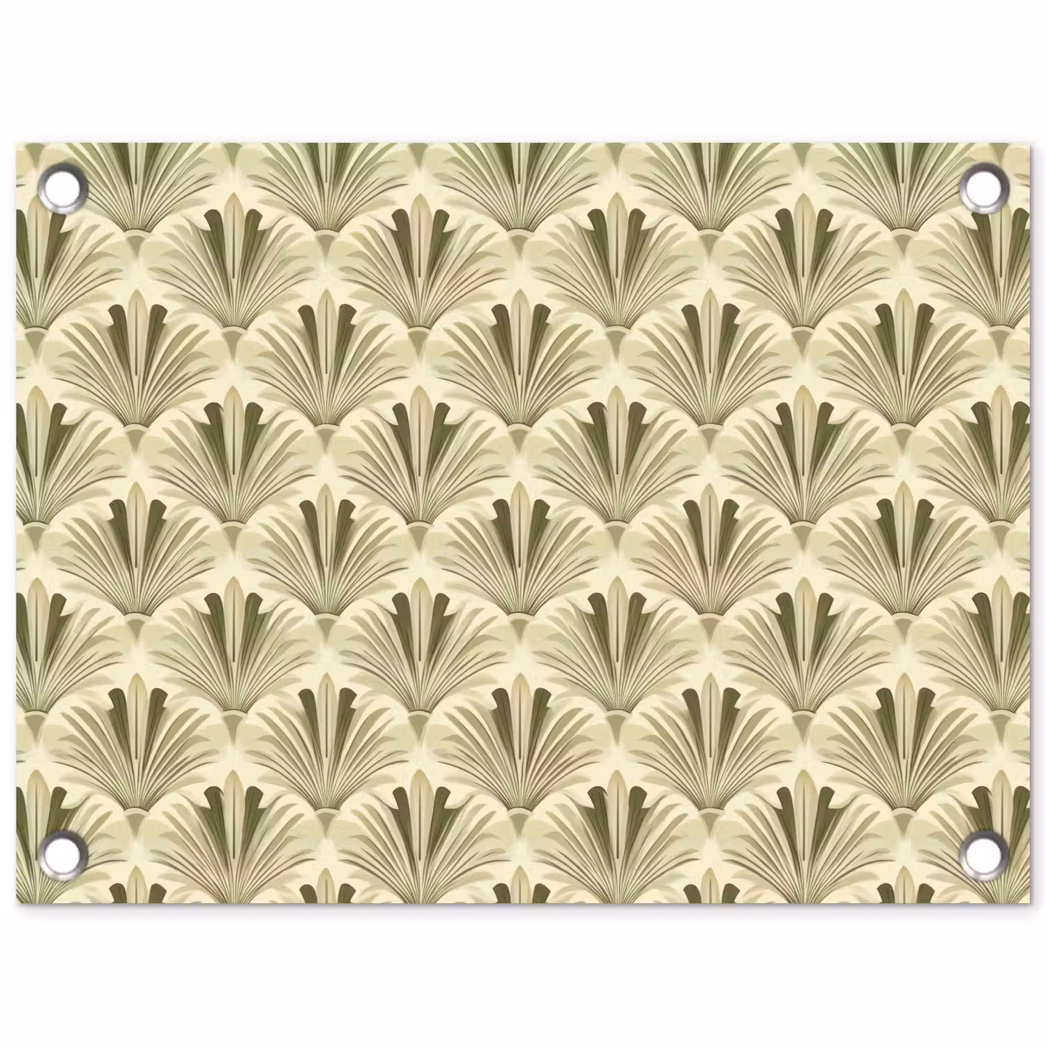 Klassiek - Waaier - Groen tuinposter los doek klein 239 -3d