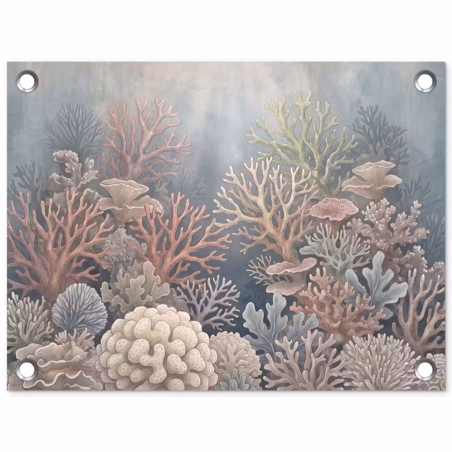 Koraal - Zeeleven - Onderwater - Illustratie - Natuur tuinposter los doek klein -3d