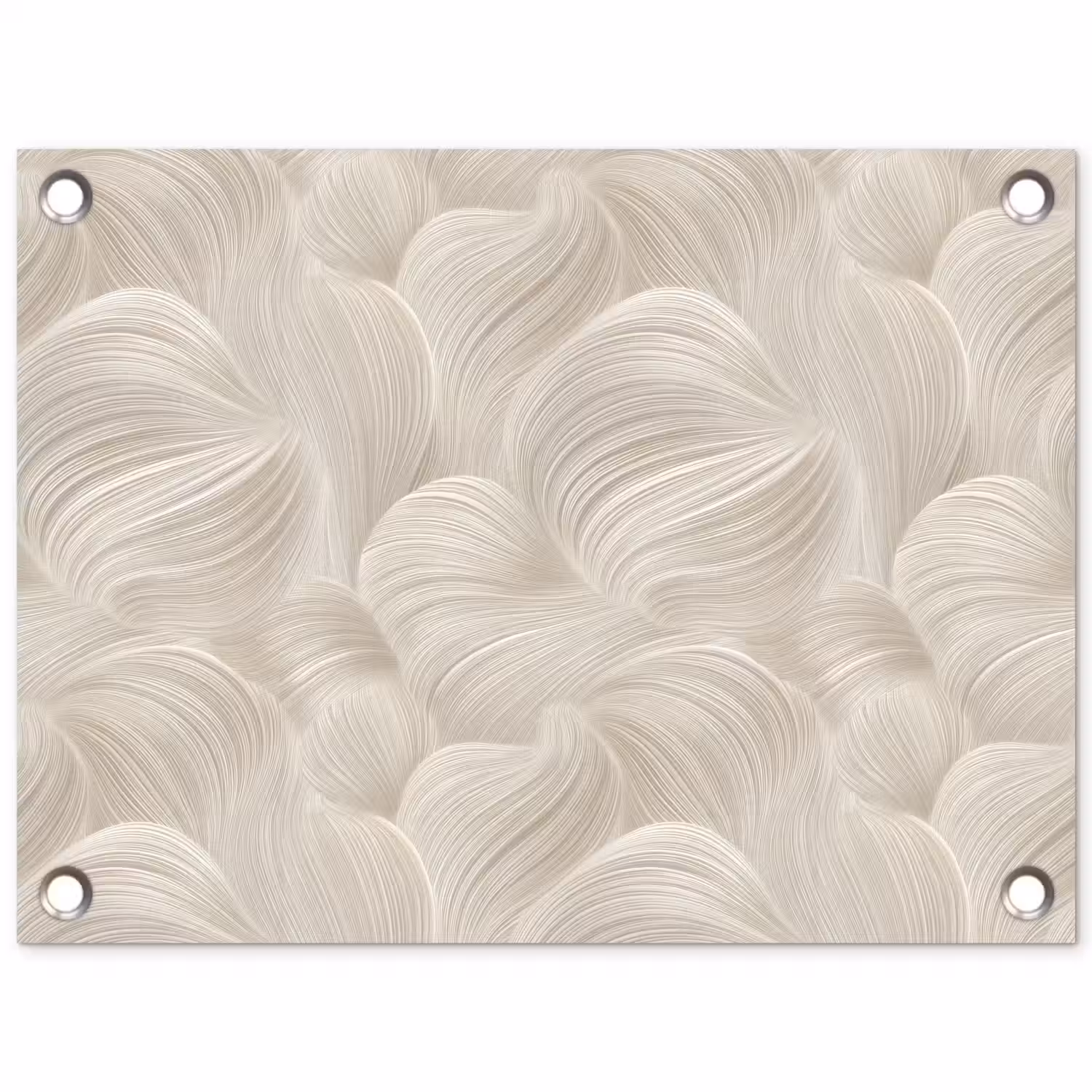 Lijnen - Waaier - Beige tuinposter los doek klein 239 -3d