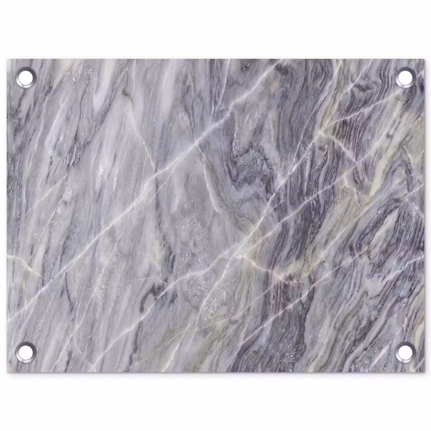 Marmer - Ader - Patroon - Abstract - Grijs tuinposter los doek klein -3d
