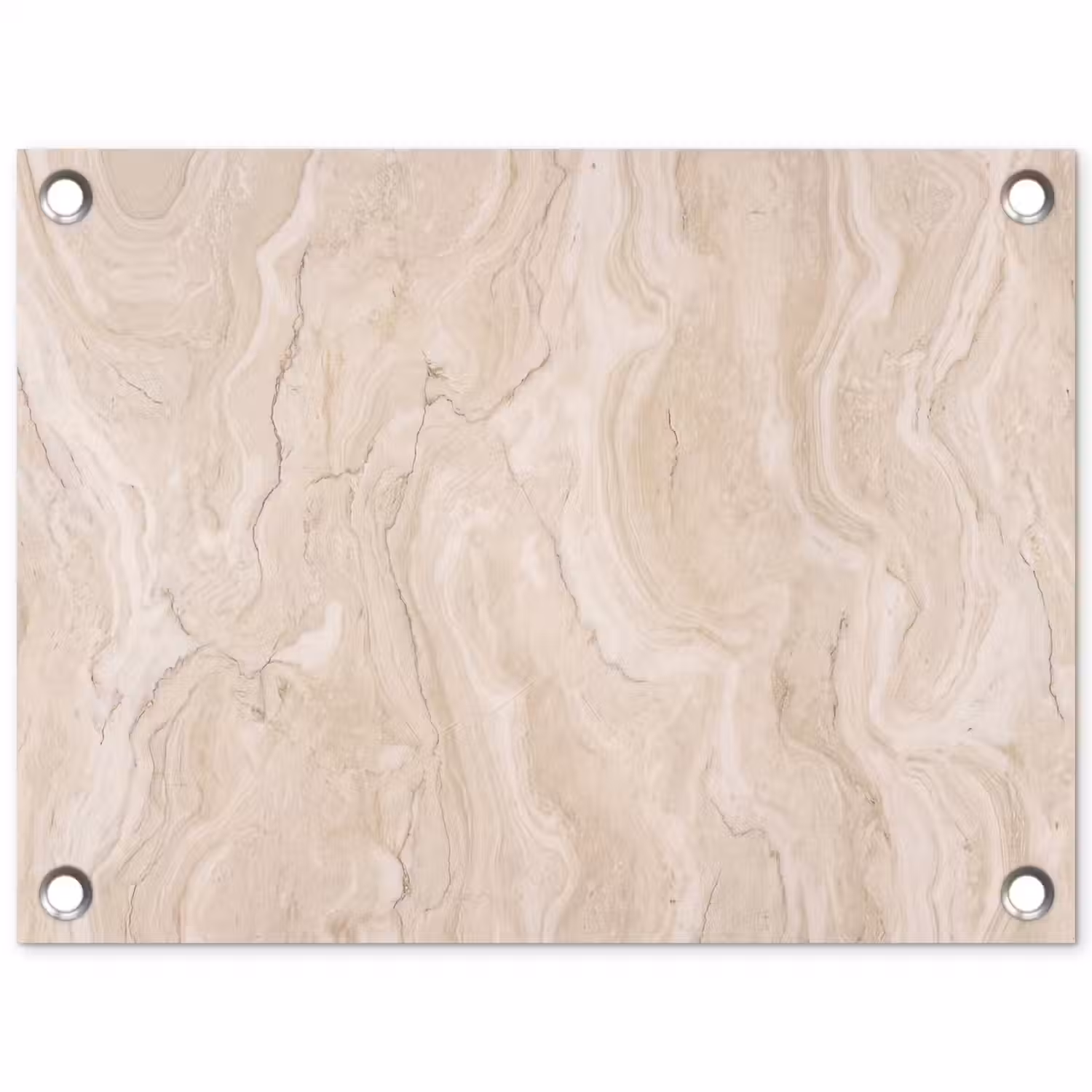 Marmer - Patroon - Beige - Steen - Abstract tuinposter los doek klein -3d