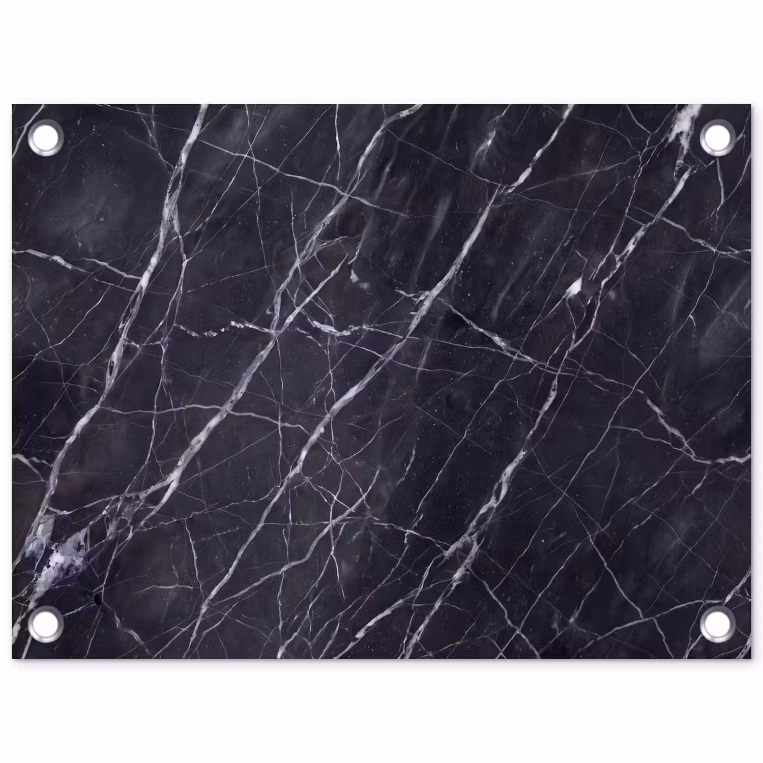 Marmer - Patroon - Modern - Zwart - Wit tuinposter los doek klein -3d