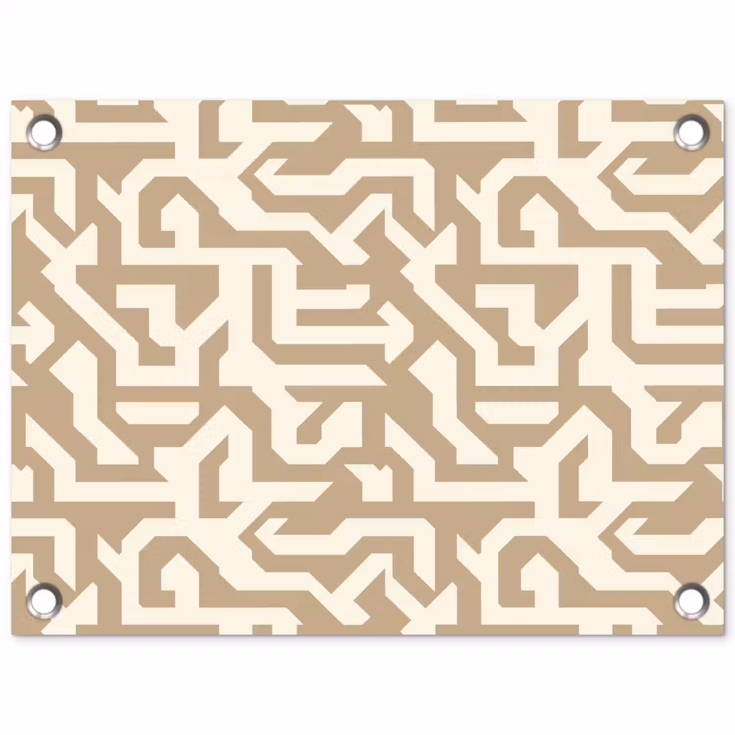 Modern - Abstract - Beige tuinposter los doek klein 239 -3d