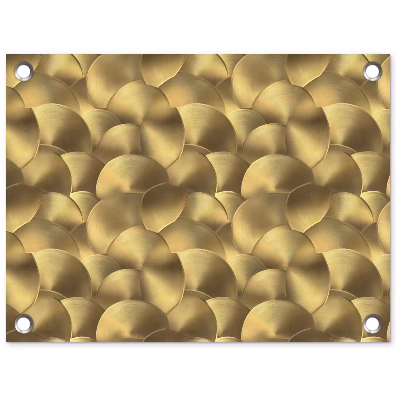 Modern - Cirkel - Goud tuinposter los doek klein 239 -3d