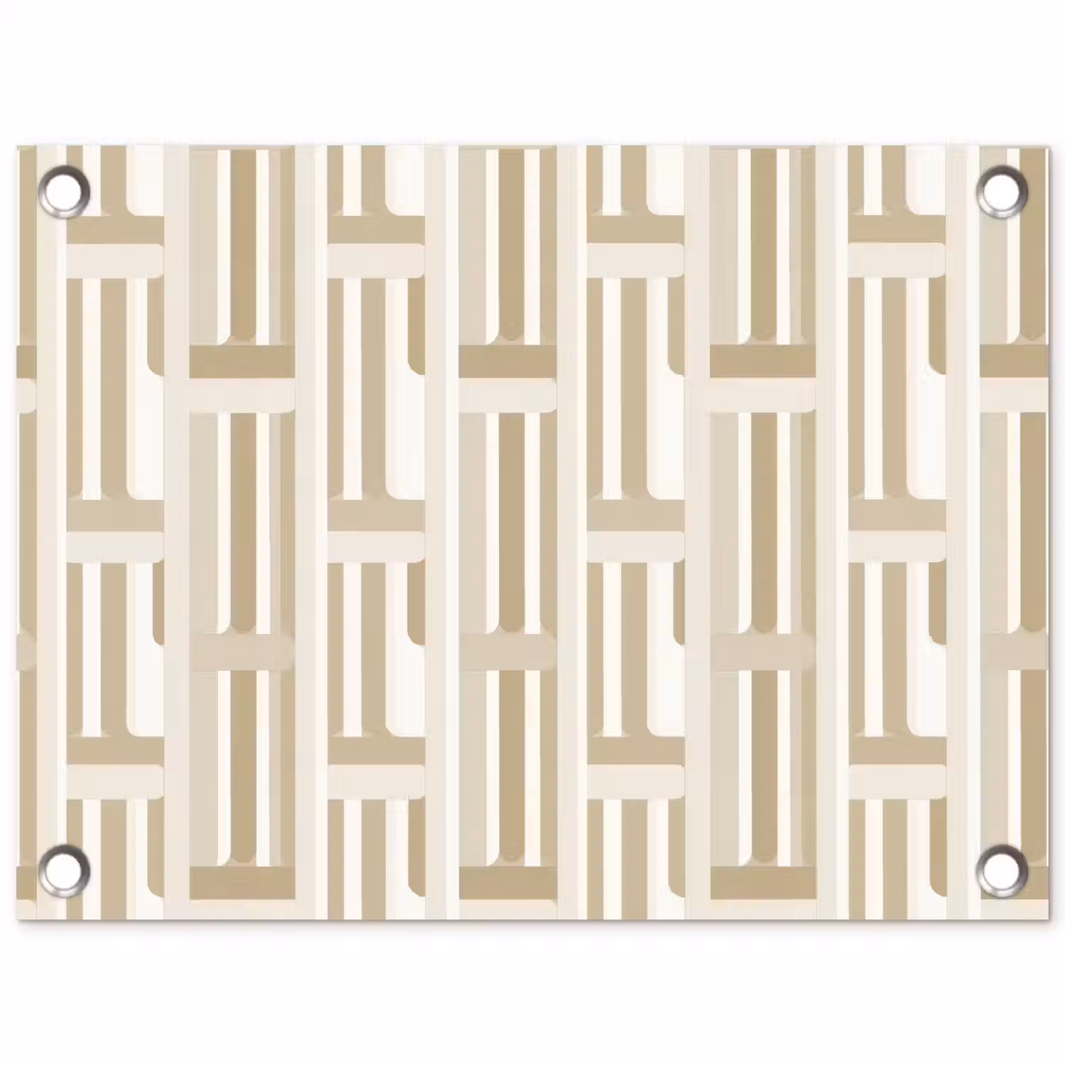Modern - Geometrisch - Beige tuinposter los doek klein 239 -3d