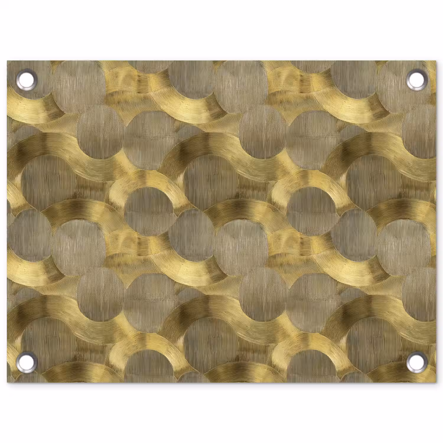 Modern - Geometrisch - Goud tuinposter los doek klein 239 -3d